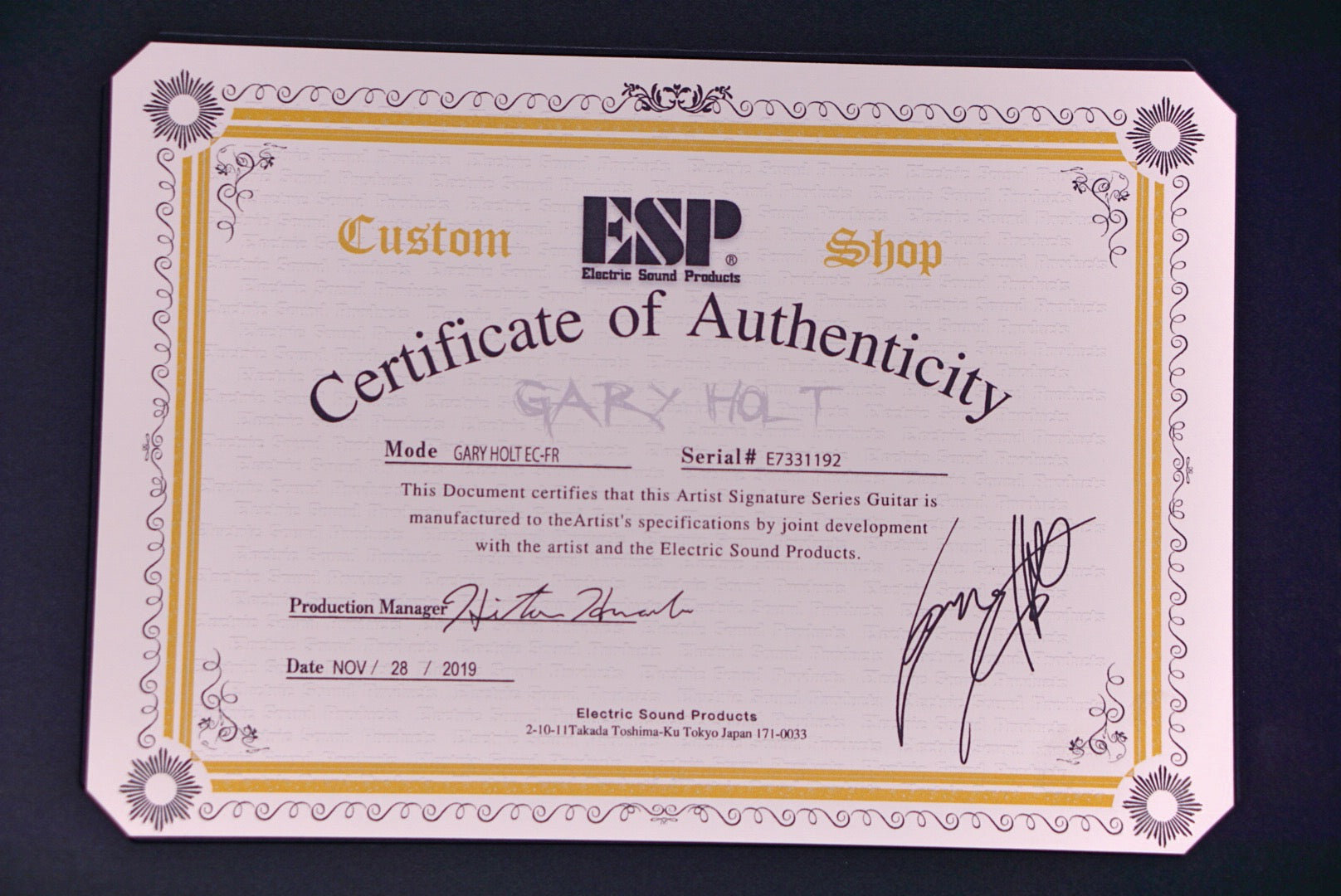 ESP Gary Holt Signature EC Electric Guitar E7331192 - HIENDGUITAR ESP GUITAR