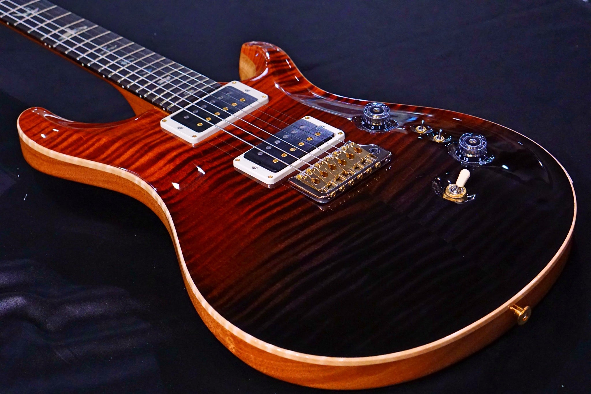 PRS 35th Anniversary Custom 24 - Fire Red / Gray Black Fade 10top Regular Neck 0329890 - HIENDGUITAR PRS GUITAR