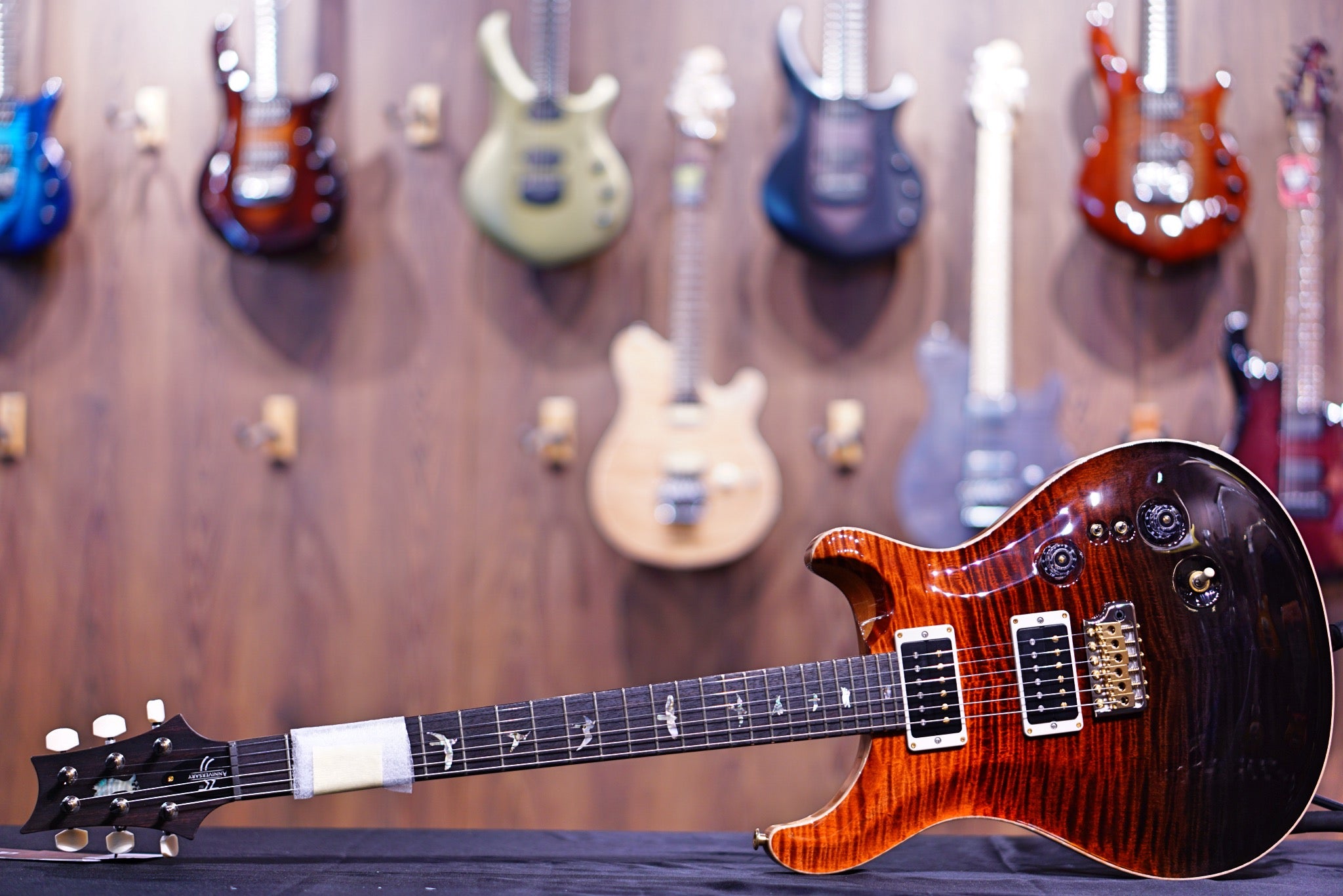 PRS 35th Anniversary Custom 24 - Fire Red / Gray Black Fade 10top Regular Neck 0329890 - HIENDGUITAR PRS GUITAR