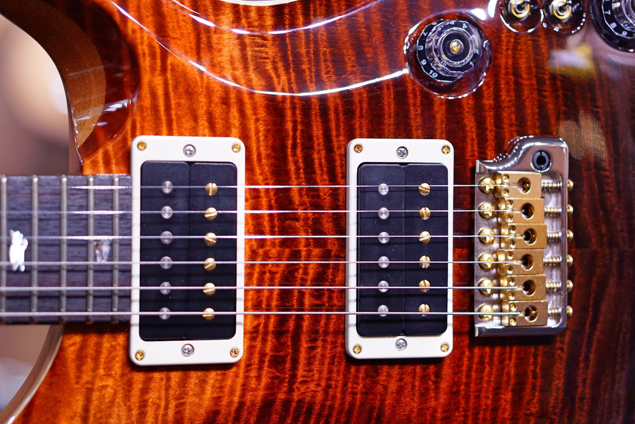 PRS 35th Anniversary Custom 24 - Fire Red / Gray Black Fade 10top Regular Neck 0329890 - HIENDGUITAR PRS GUITAR