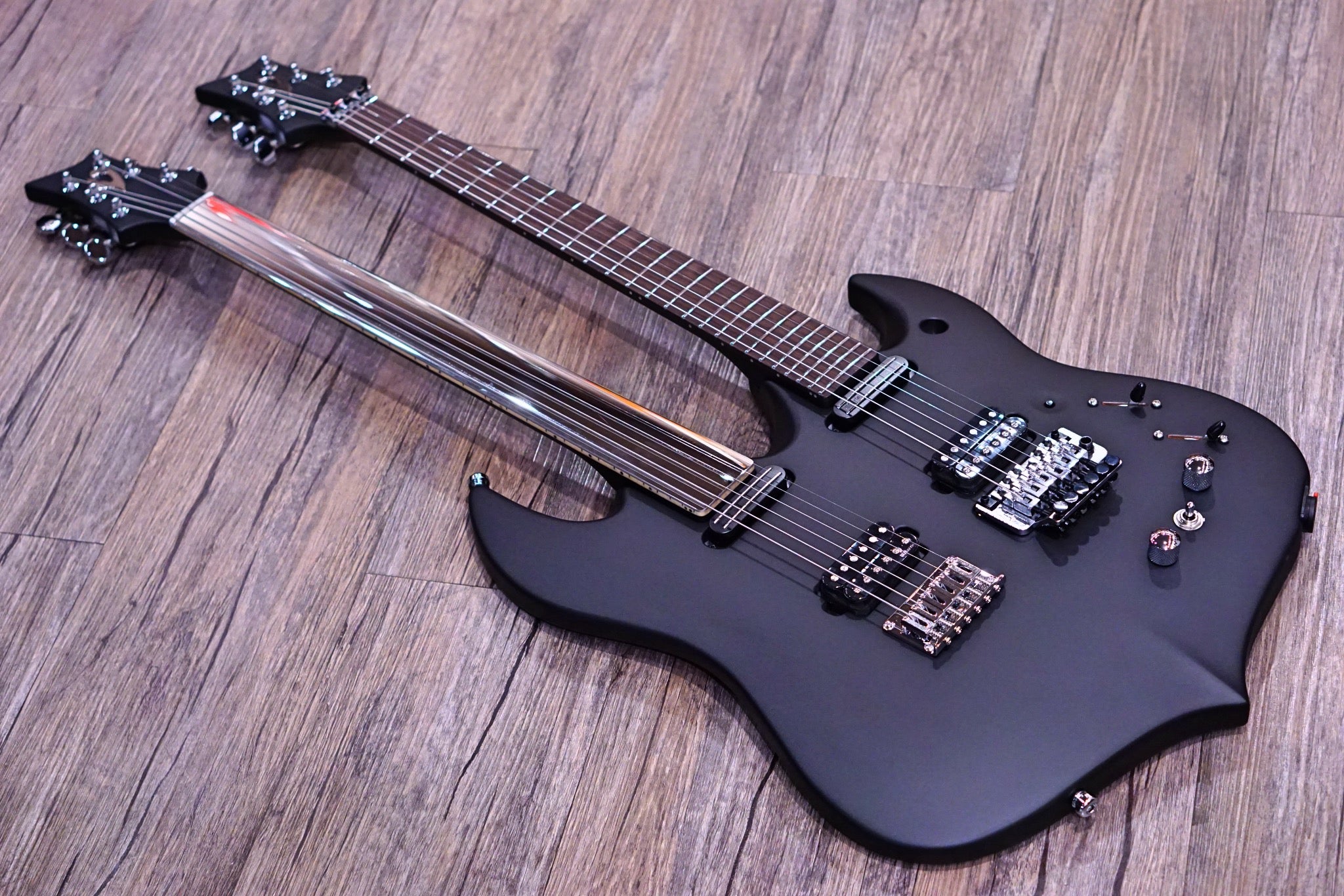 Vigier DoubleBfoot Ron Thal signature Black Matte 0063 - HIENDGUITAR Vigier GUITAR
