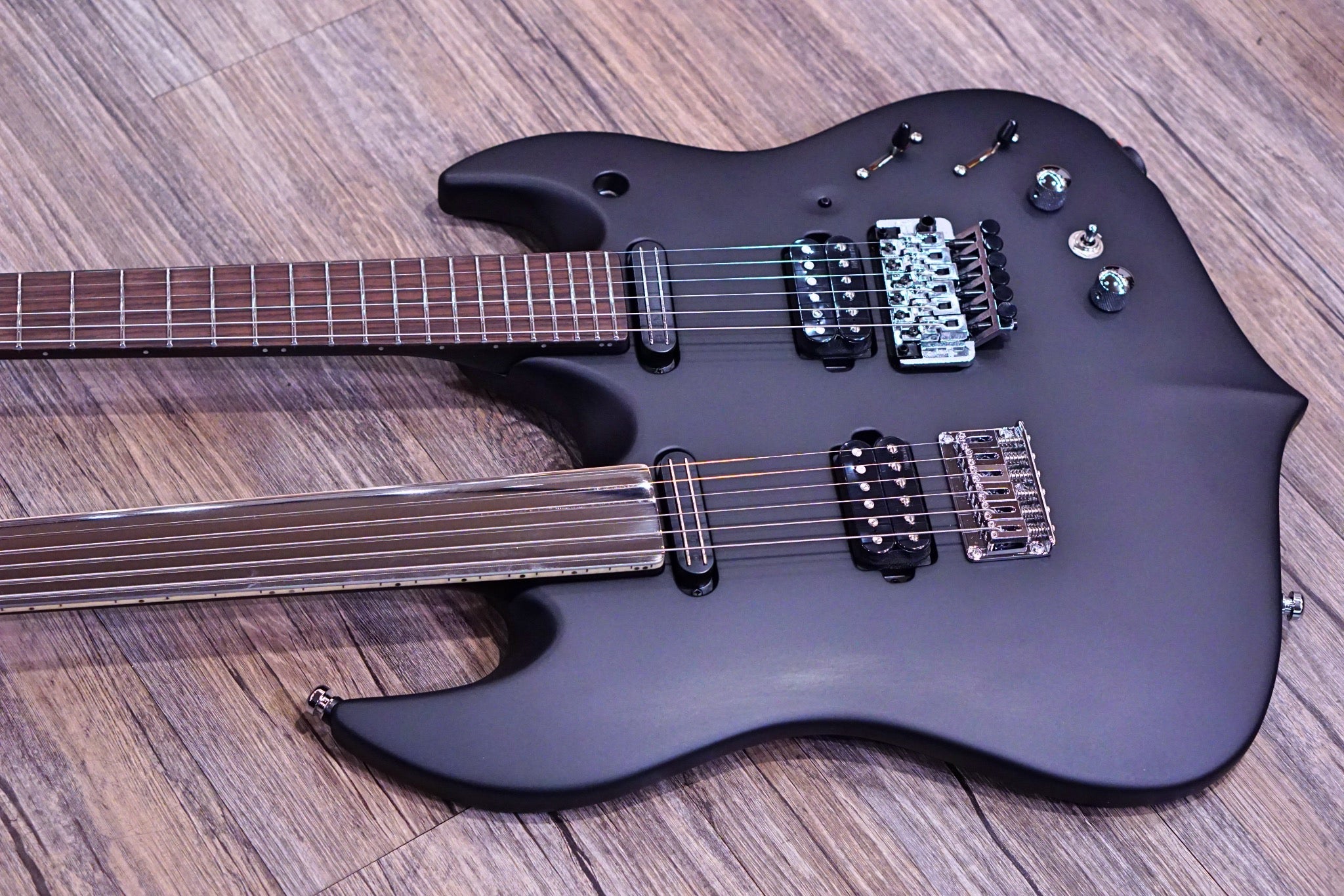 Vigier DoubleBfoot Ron Thal signature Black Matte 0063 - HIENDGUITAR Vigier GUITAR
