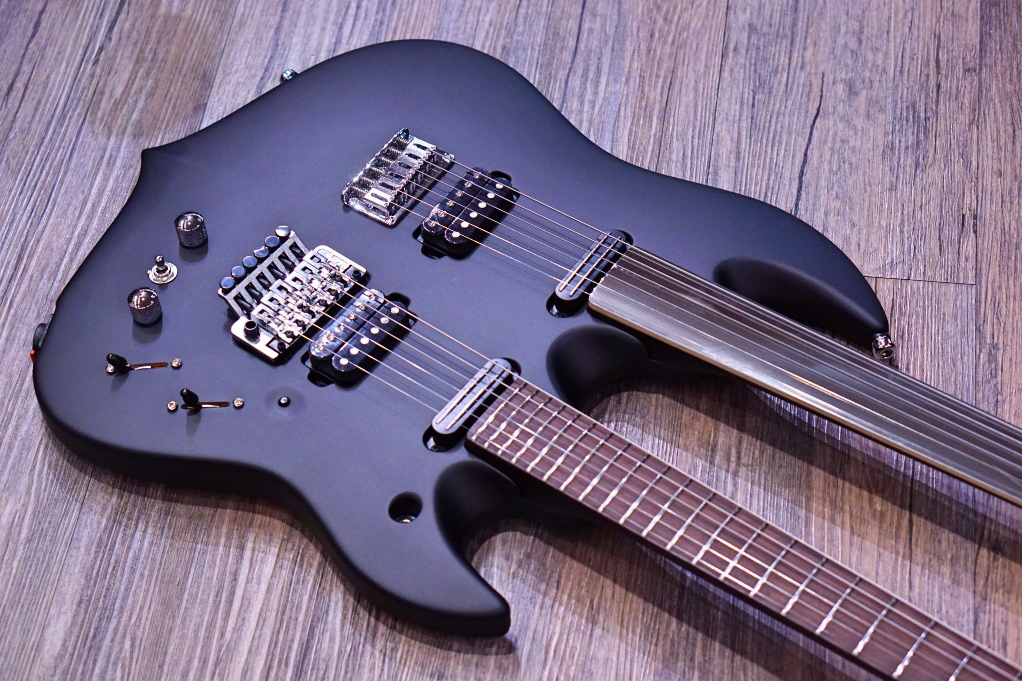 Vigier DoubleBfoot Ron Thal signature Black Matte 0063 - HIENDGUITAR Vigier GUITAR