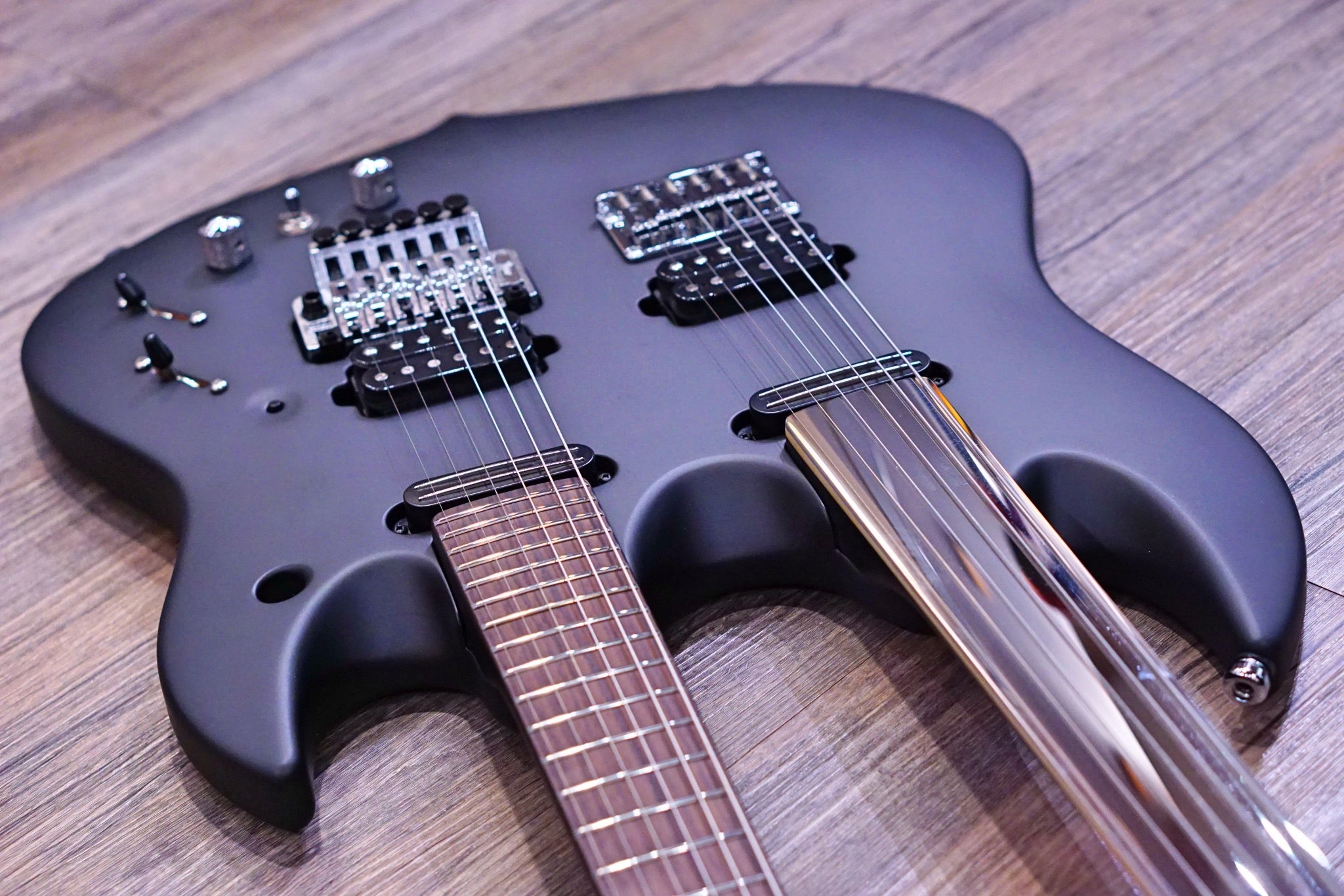 Vigier DoubleBfoot Ron Thal signature Black Matte 0063 - HIENDGUITAR Vigier GUITAR