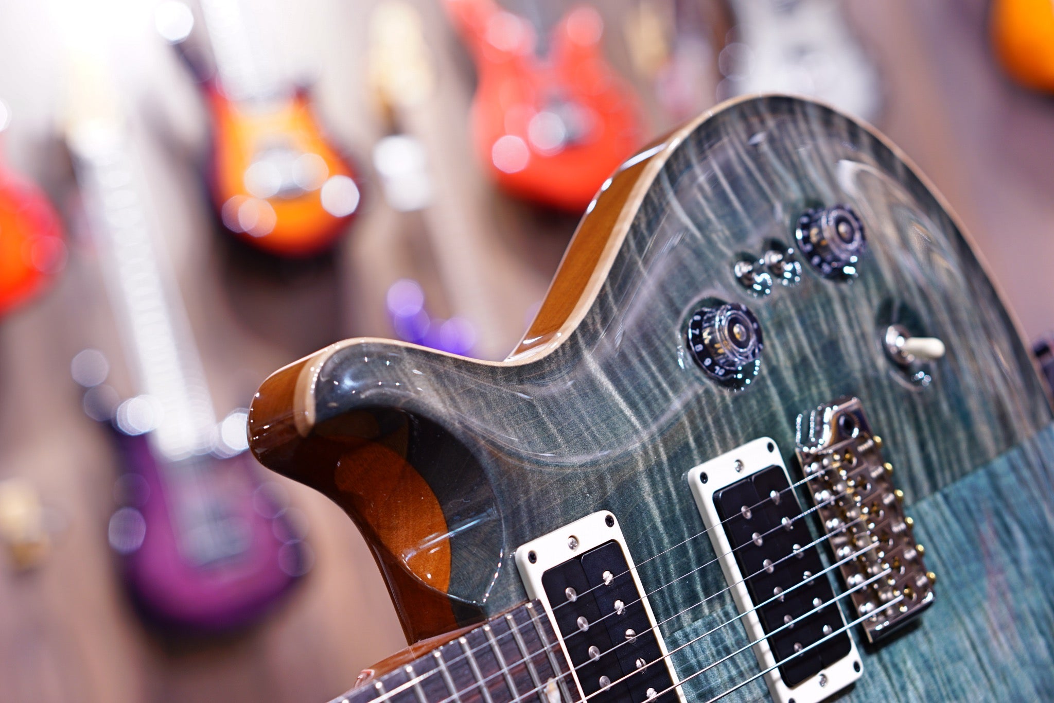 PRS 35th Anniversary Custom 24 - trampas green with Pattern Regular Neck 0328981 - HIENDGUITAR PRS GUITAR