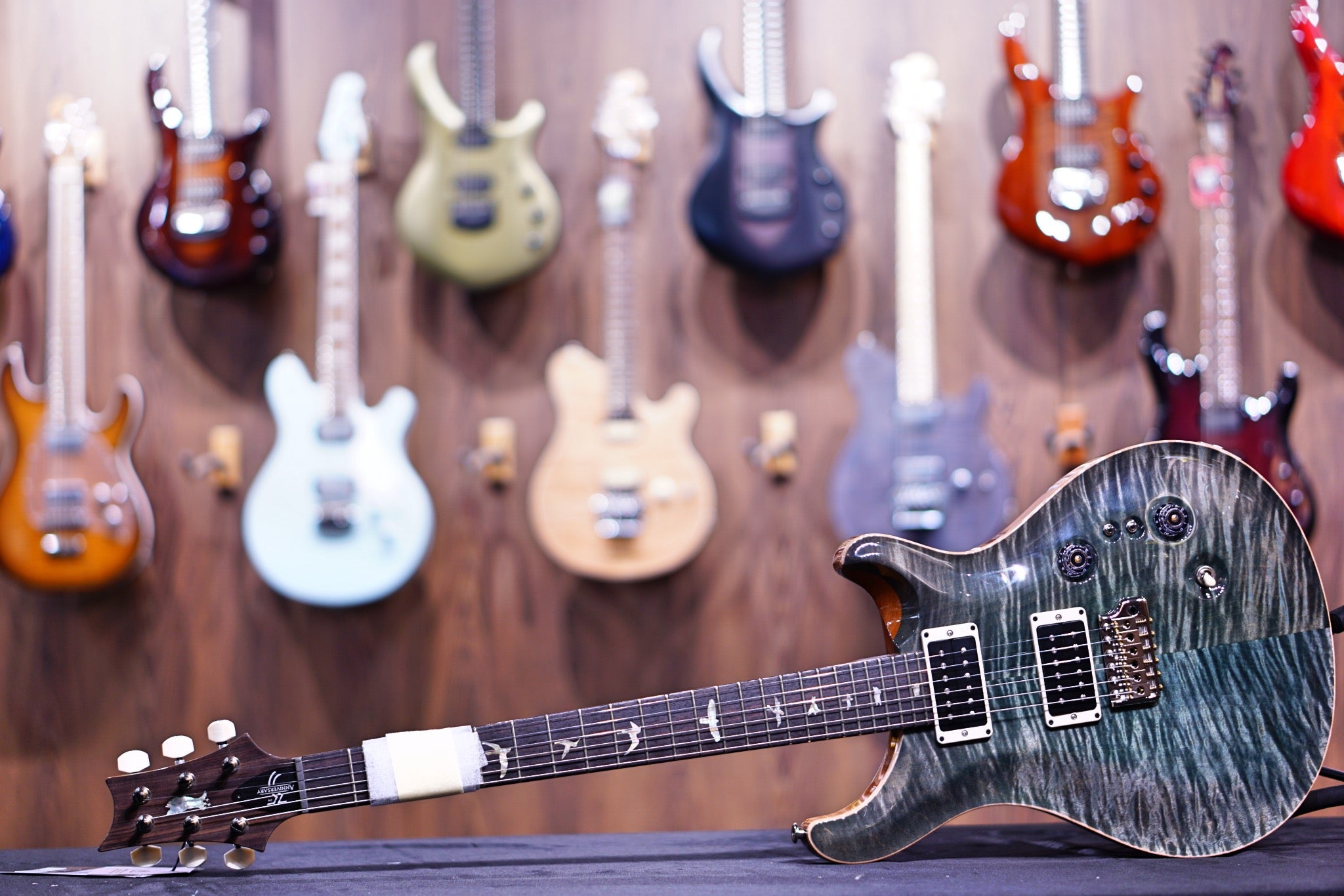 PRS 35th Anniversary Custom 24 - trampas green with Pattern Regular Neck 0328981 - HIENDGUITAR PRS GUITAR