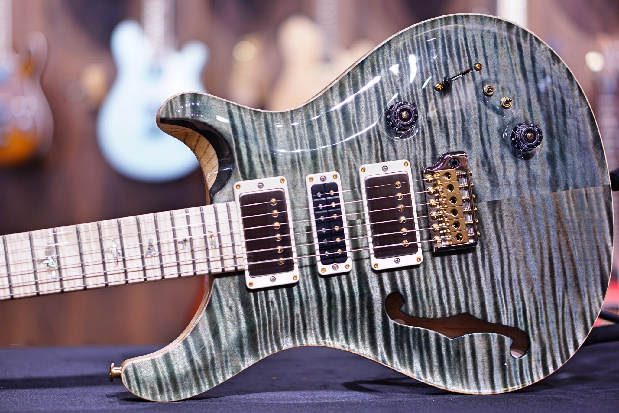 PRS Special 22 Semi-hollow wood library Trampas green 0324620 - HIENDGUITAR PRS GUITAR