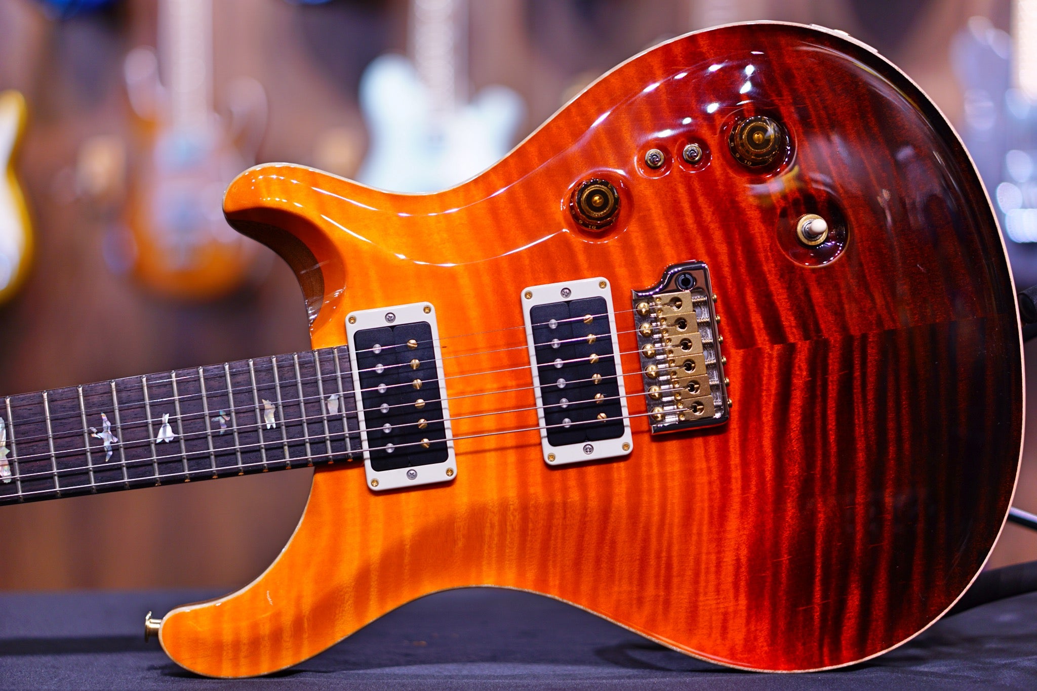 PRS 35th Anniversary Custom 24 - orange fade 10top Thin Neck 0329948 - HIENDGUITAR PRS GUITAR