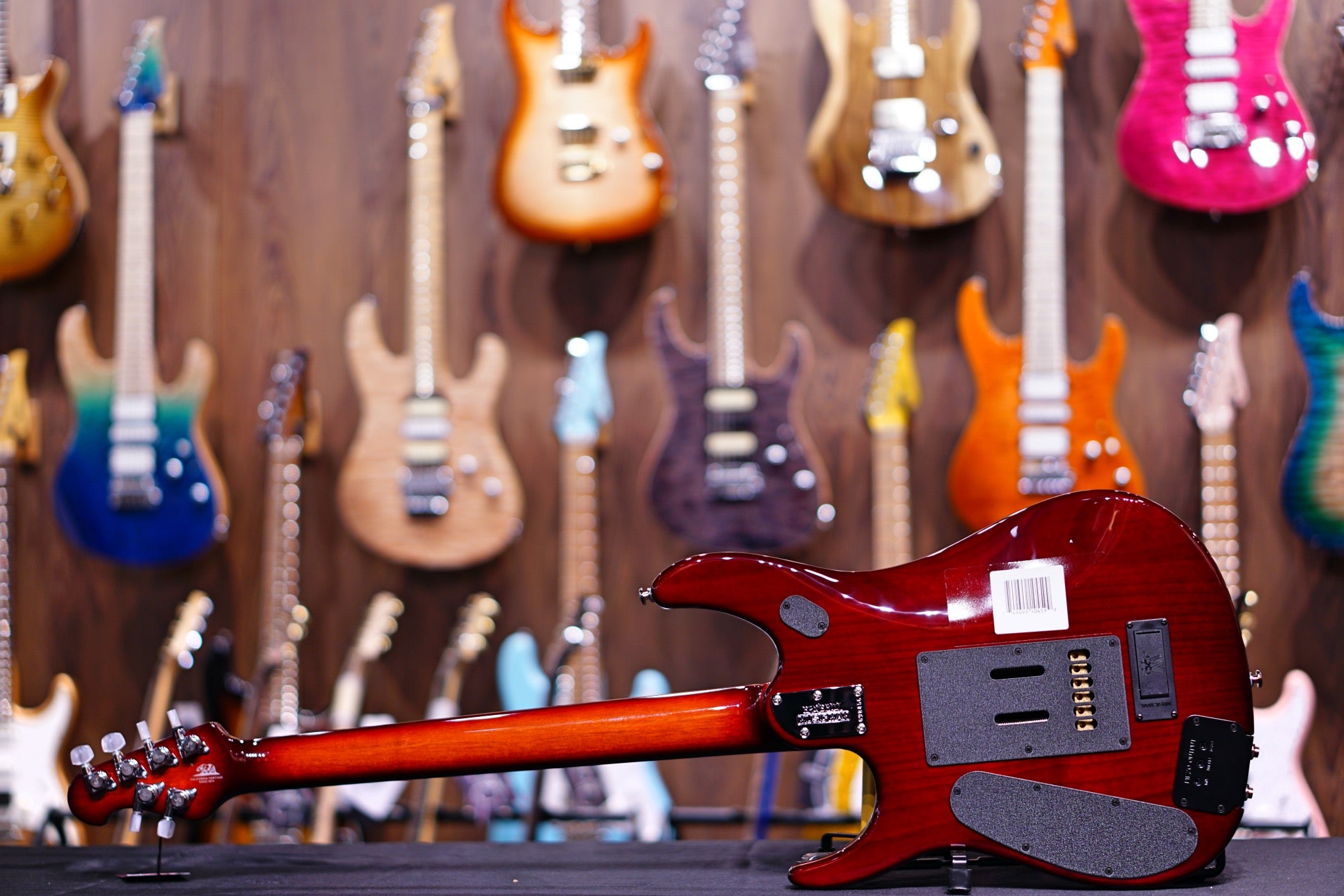 Ernie Ball Music Man John Petrucci JP6 - Dragon Blood Quilt G98456 - HIENDGUITAR Musicman GUITAR