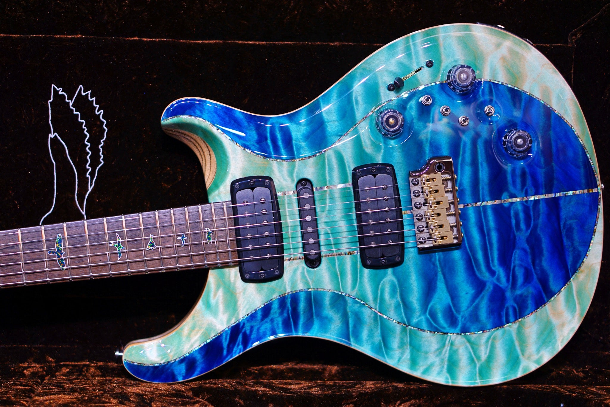 PRS Private stock Modern Eagle V PS#9248 Custom blue fade - HIENDGUITAR prs GUITAR