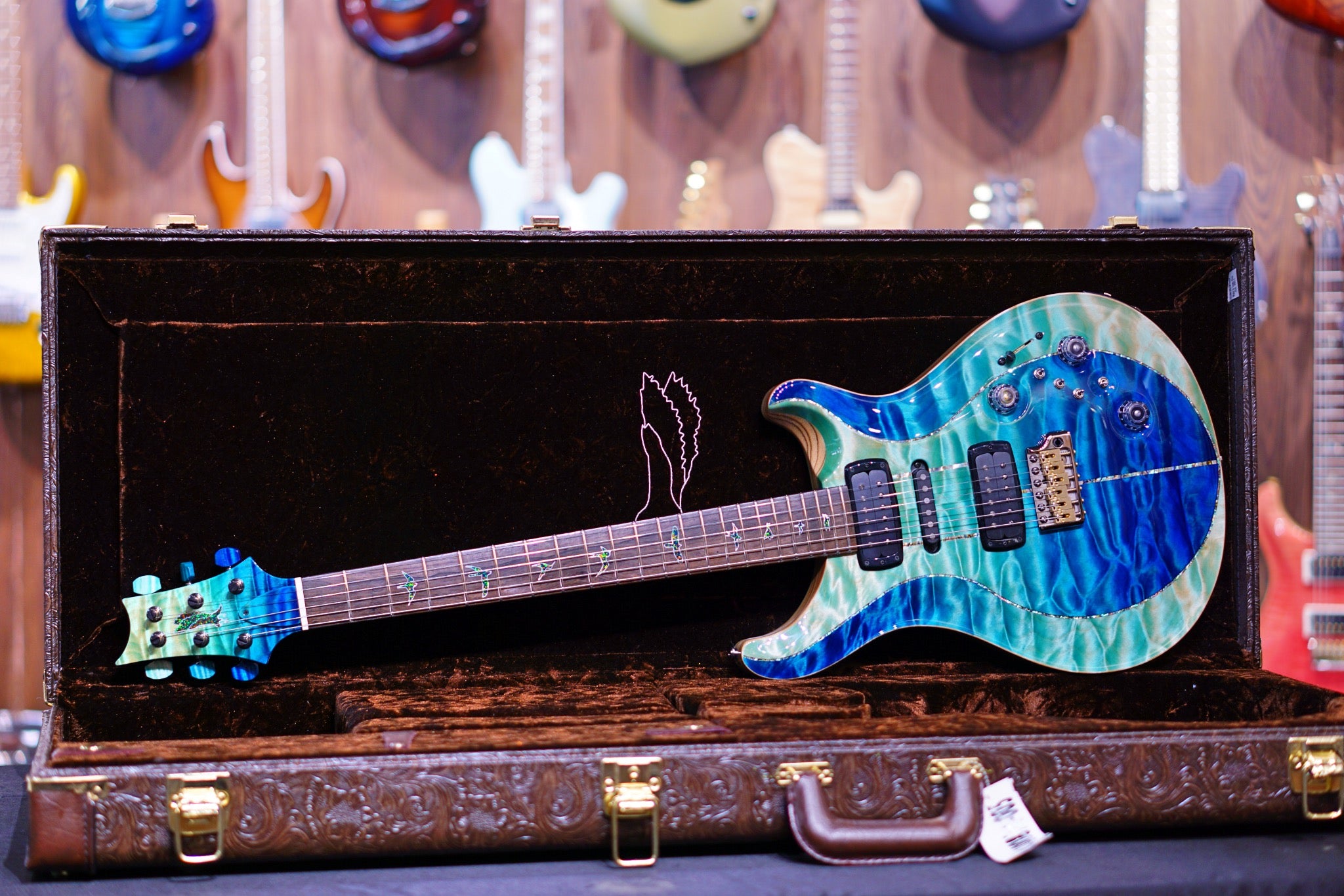 PRS Private stock Modern Eagle V PS#9248 Custom blue fade - HIENDGUITAR prs GUITAR