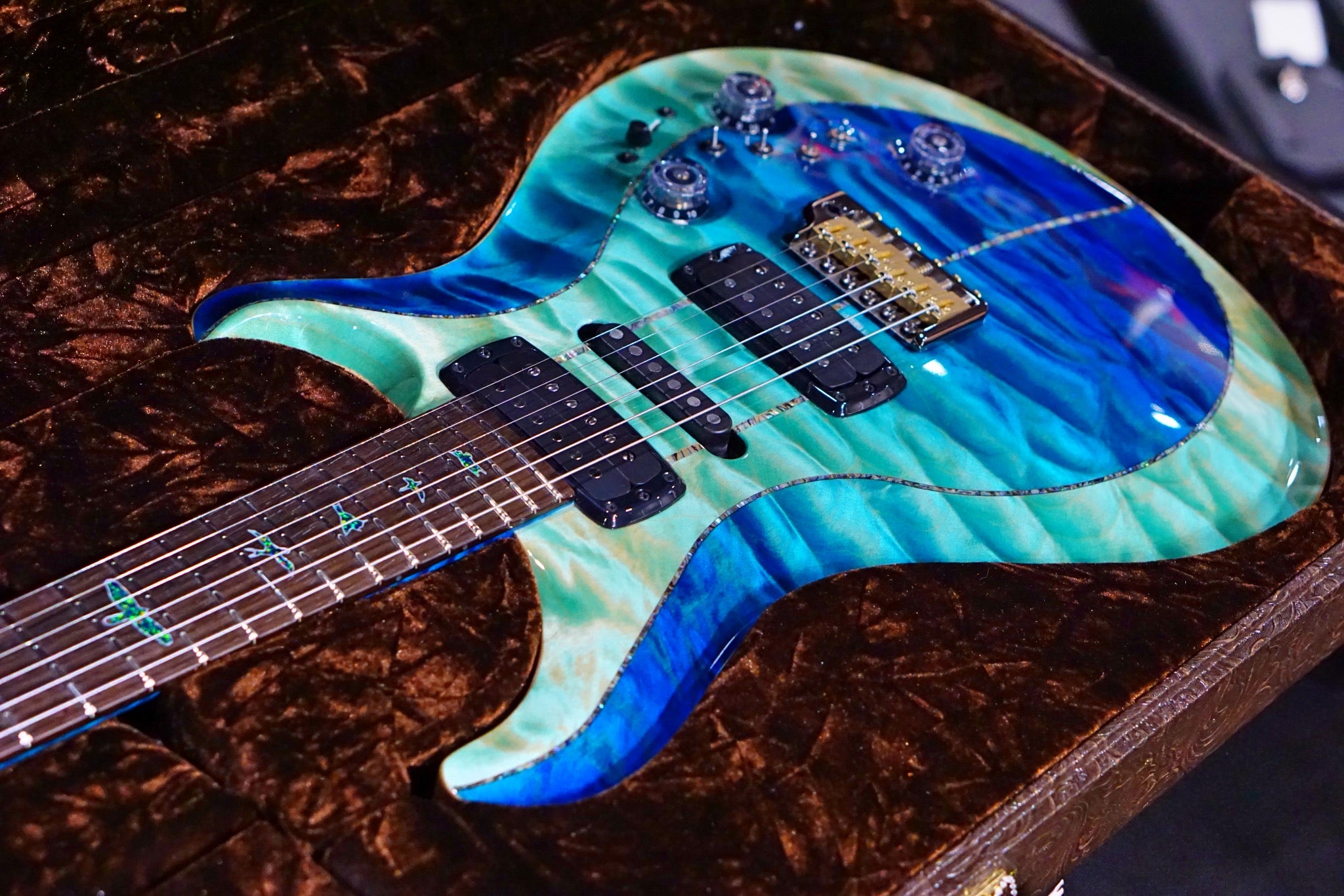 PRS Private stock Modern Eagle V PS#9248 Custom blue fade - HIENDGUITAR prs GUITAR