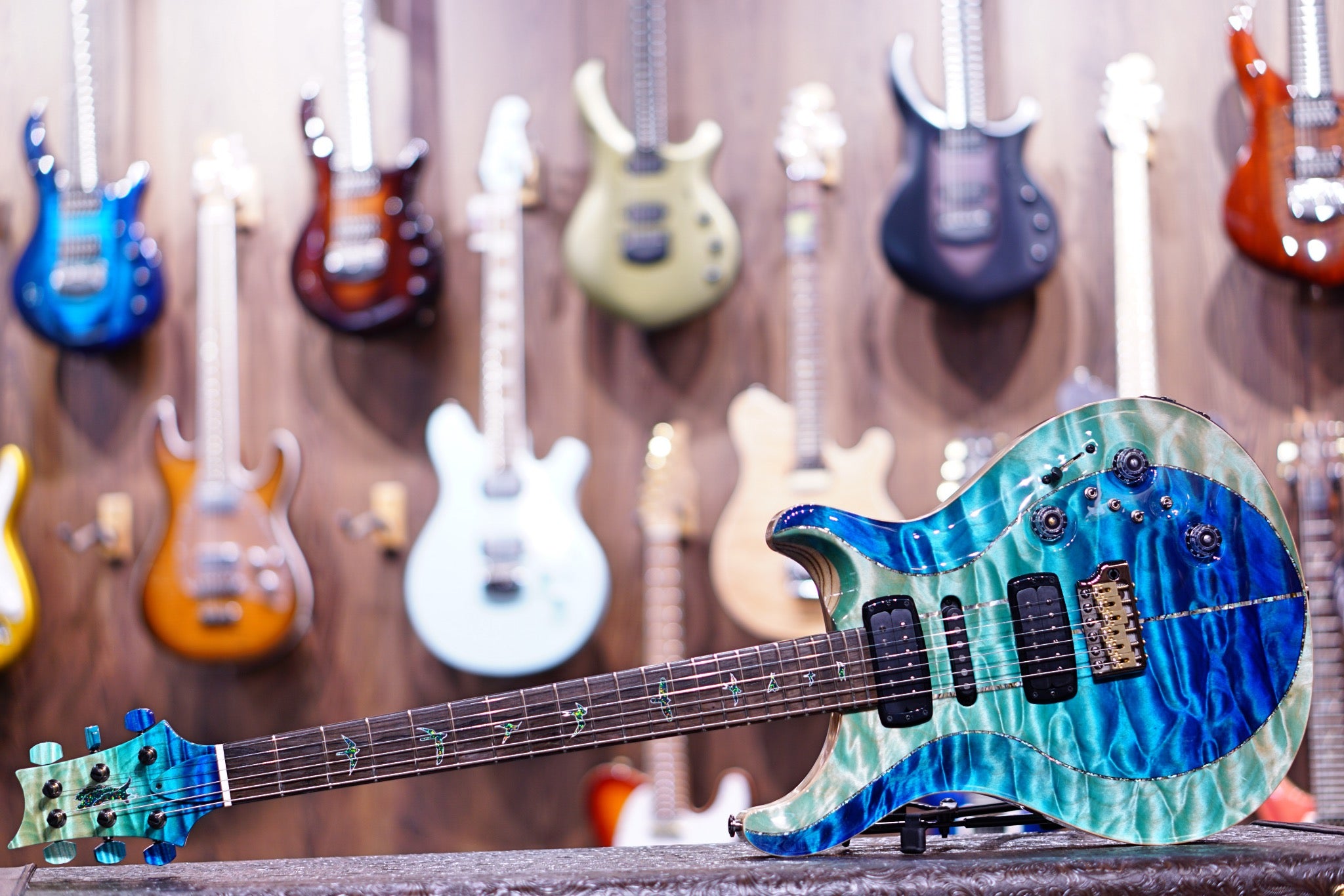 PRS Private stock Modern Eagle V PS#9248 Custom blue fade - HIENDGUITAR prs GUITAR