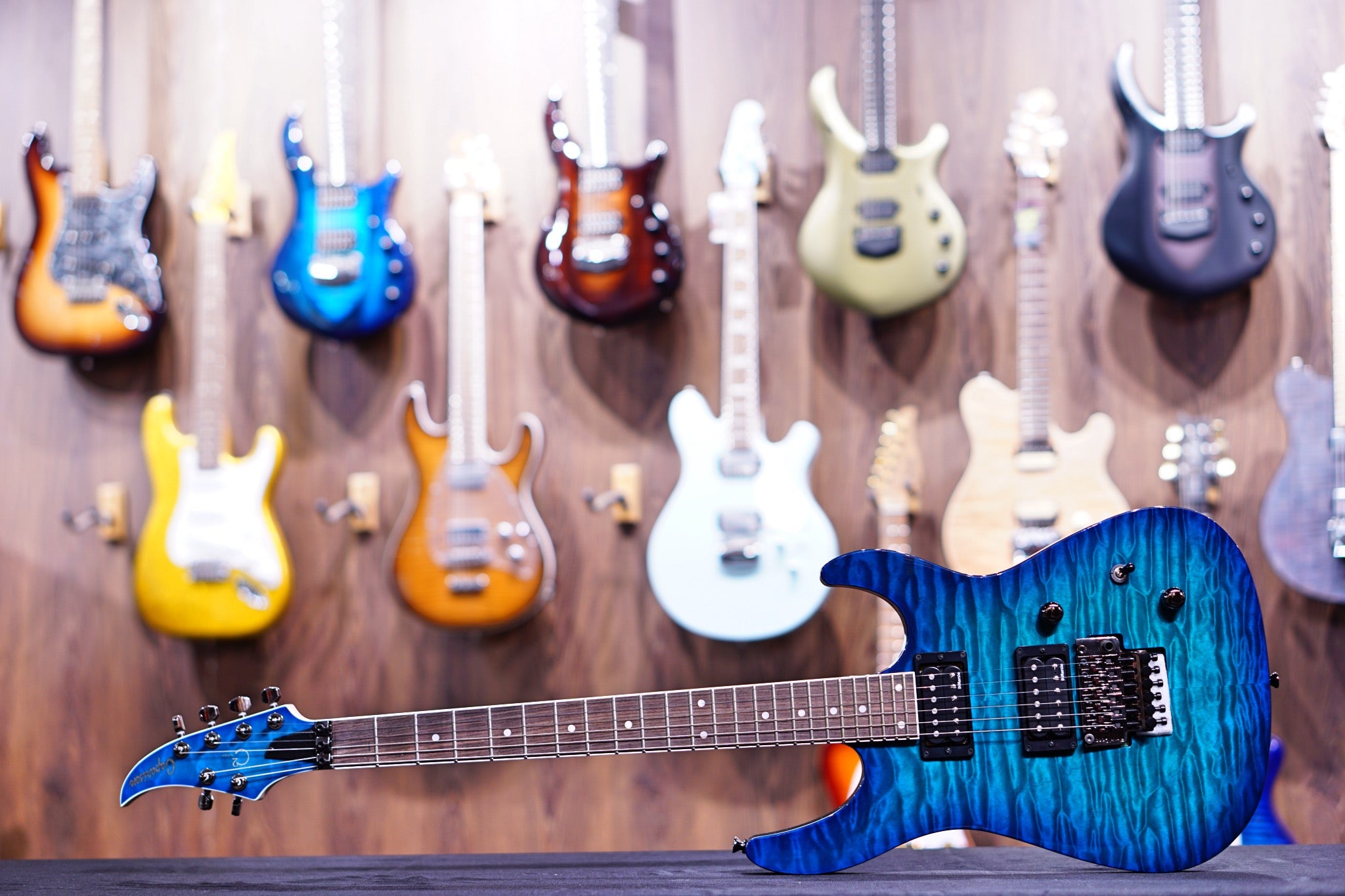 Caparison C2 dellinger trans blue HH C20190014 - HIENDGUITAR Caparison GUITAR