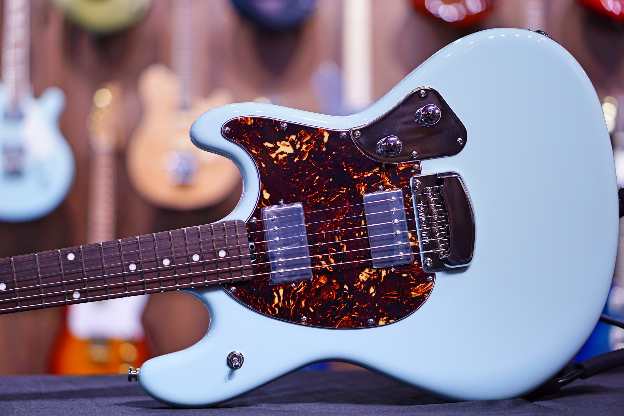 Ernie Ball Music Man StingRay RS Electric Guitar - Powder Blue H00587 - HIENDGUITAR Musicman GUITAR