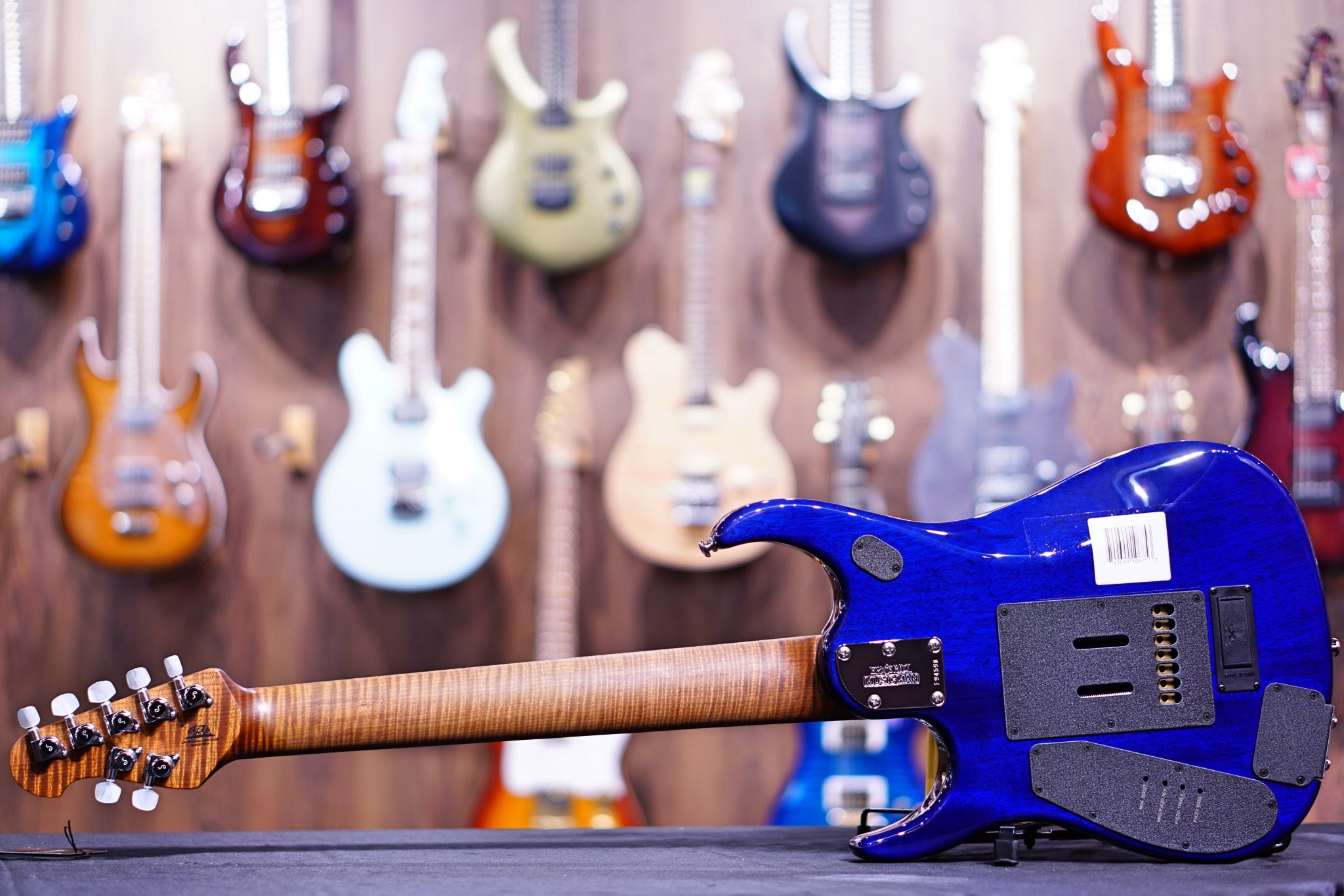 Ernie Ball Music Man JP15 7 Electric Guitar - Cerulean Paradise Quilt F94598 - HIENDGUITAR Musicman GUITAR