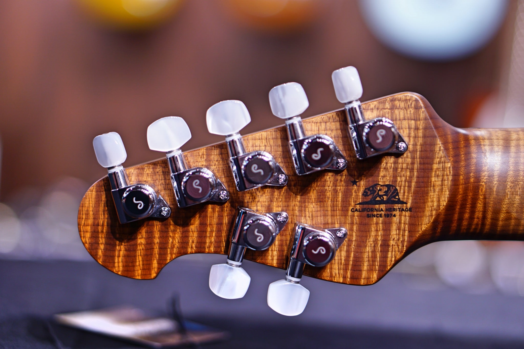 Ernie Ball Music Man JP15 7 Electric Guitar - Cerulean Paradise Quilt F94598 - HIENDGUITAR Musicman GUITAR