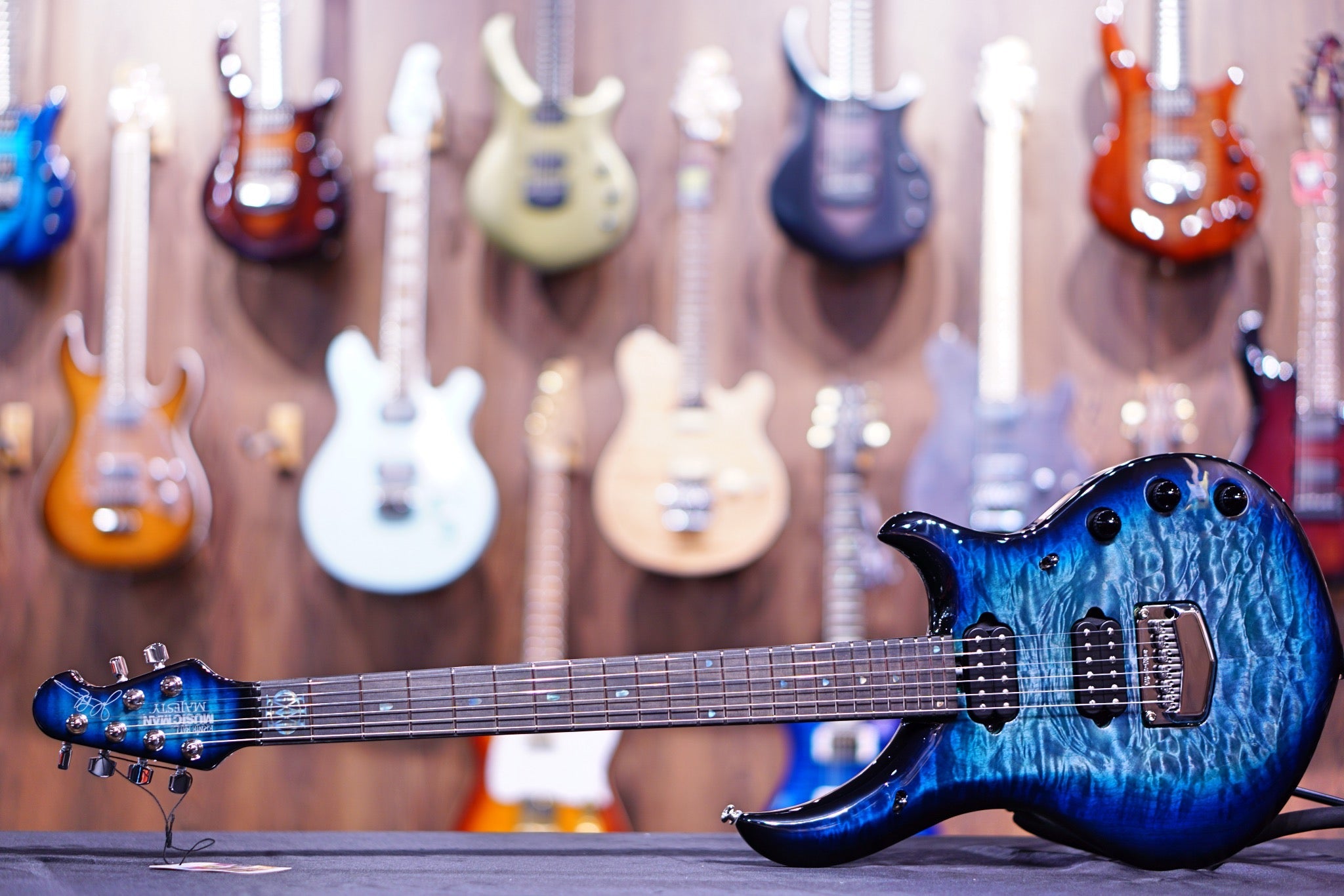 Ernie Ball Music Man John Petrucci Majesty Electric Guitar - Hydrospace with Ebony Fingerboard M014941 - HIENDGUITAR Musicman GUITAR