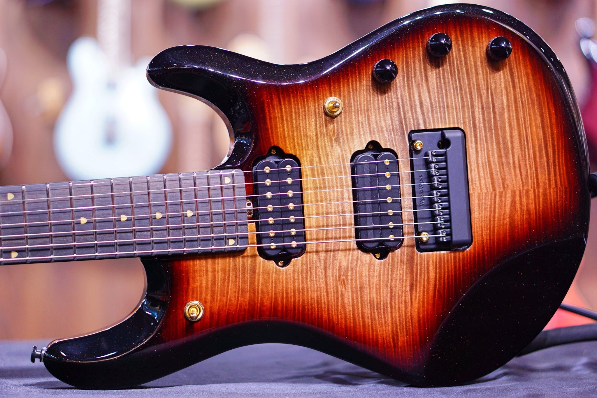 Ernie Ball Music Man JP7 20th Anniversary Honey Butter Burst John Petrucci f96474 - HIENDGUITAR Musicman GUITAR