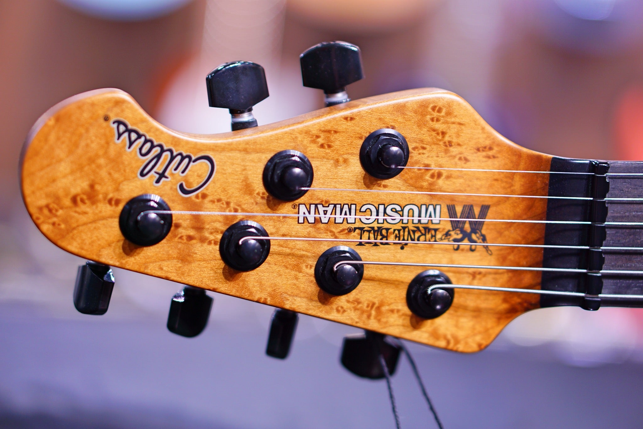 Ernie Ball Music man Cutlass HH Trem - 6 String - Jason Richardson - Burl Top s07245 - HIENDGUITAR Musicman GUITAR