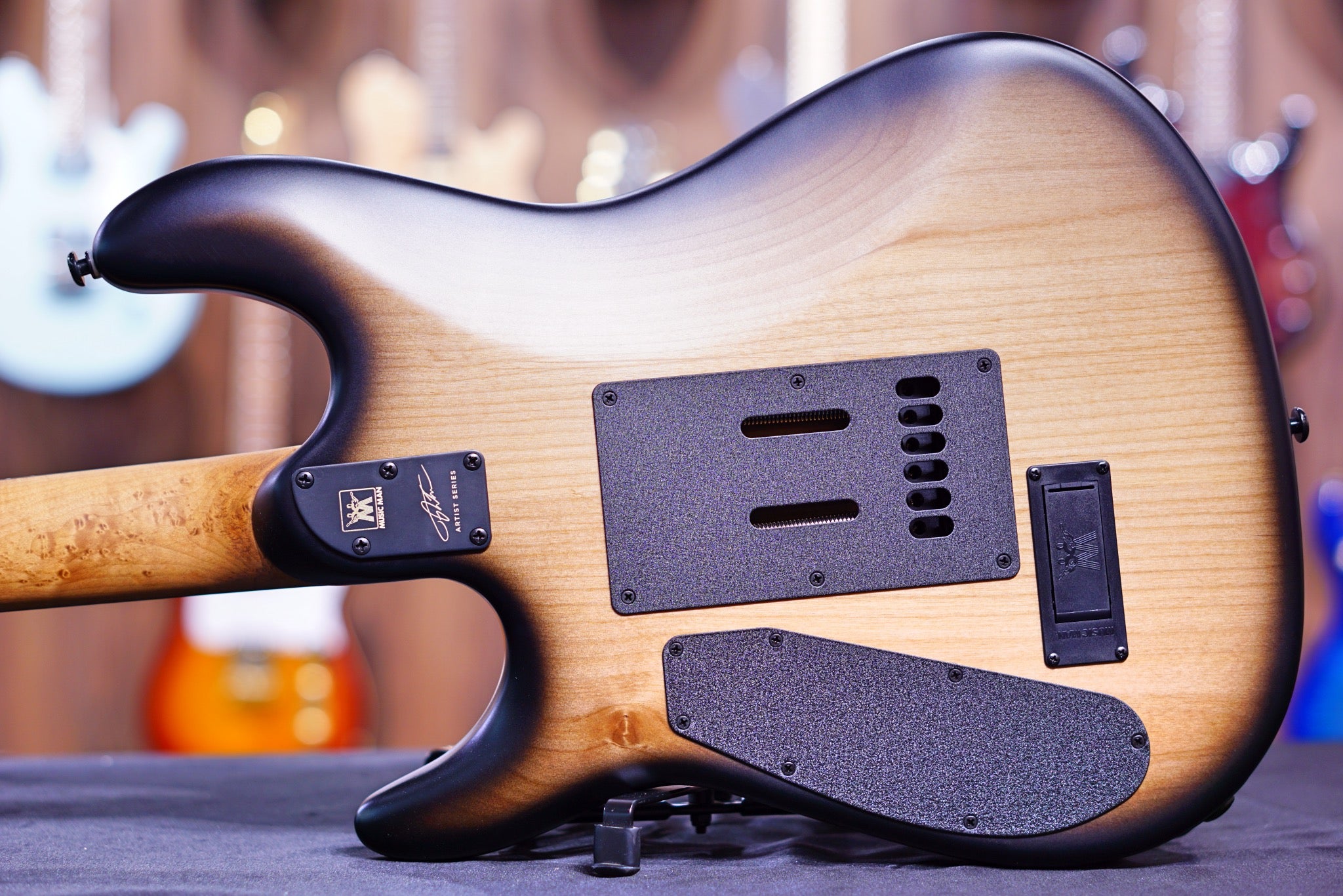 Ernie Ball Music man Cutlass HH Trem - 6 String - Jason Richardson - Burl Top s07245 - HIENDGUITAR Musicman GUITAR