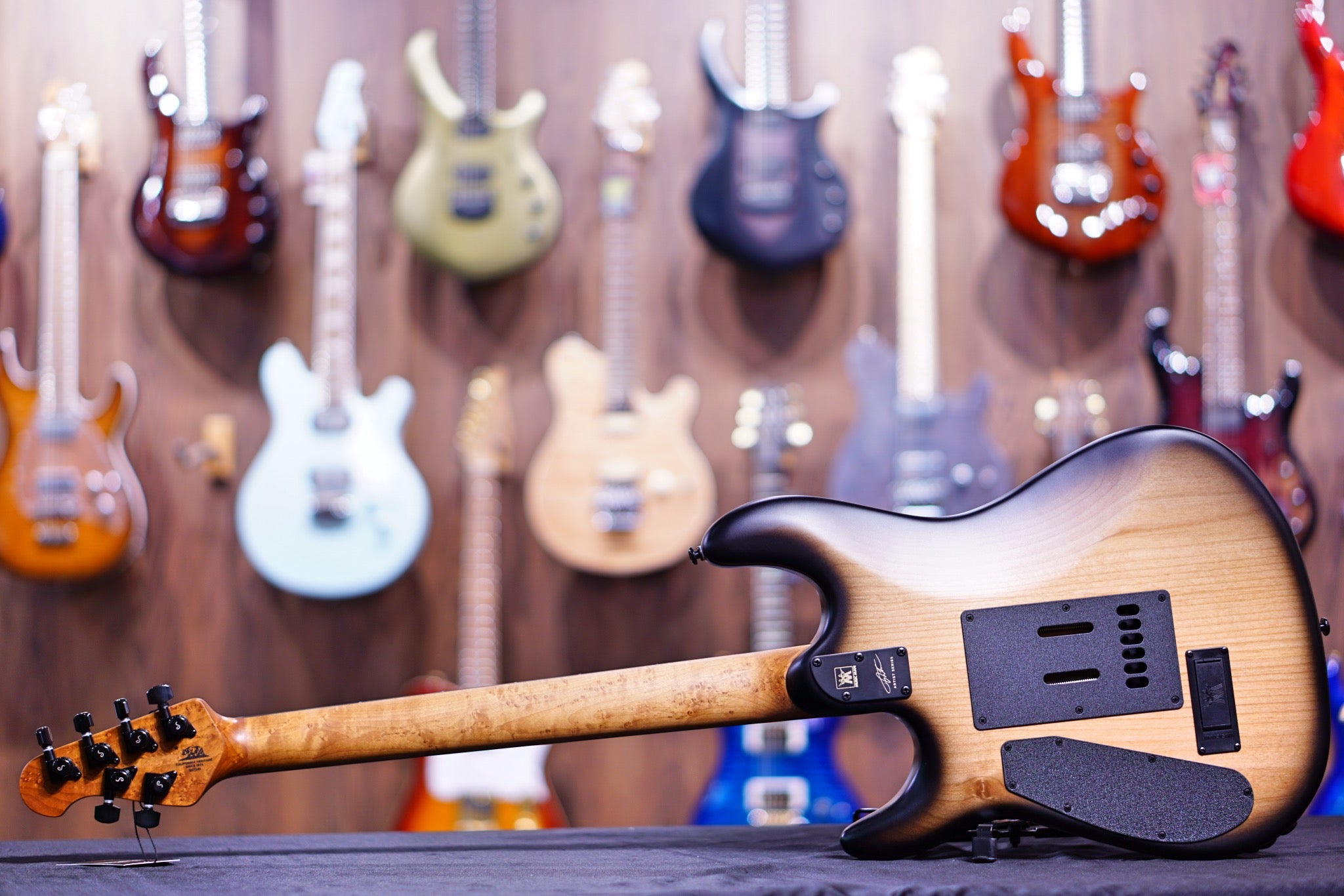 Ernie Ball Music man Cutlass HH Trem - 6 String - Jason Richardson - Burl Top s07245 - HIENDGUITAR Musicman GUITAR