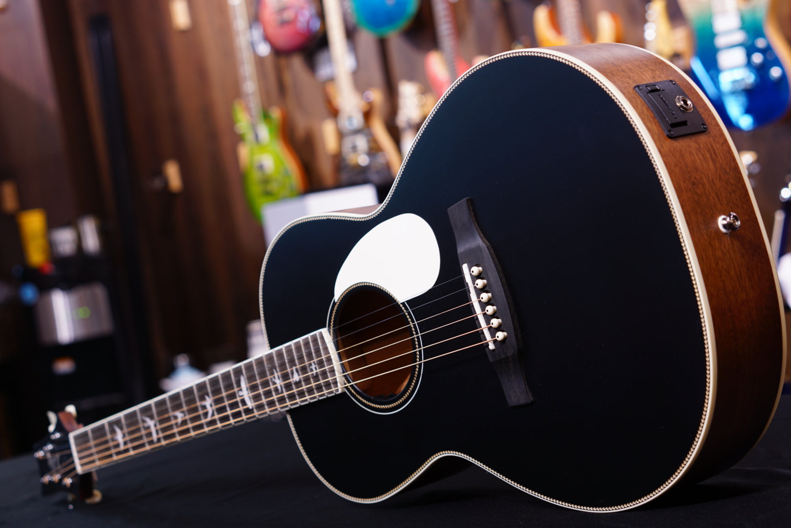 PRS Acoustic SE Parlor Black Satin Top - HIENDGUITAR PRS SE GUITAR