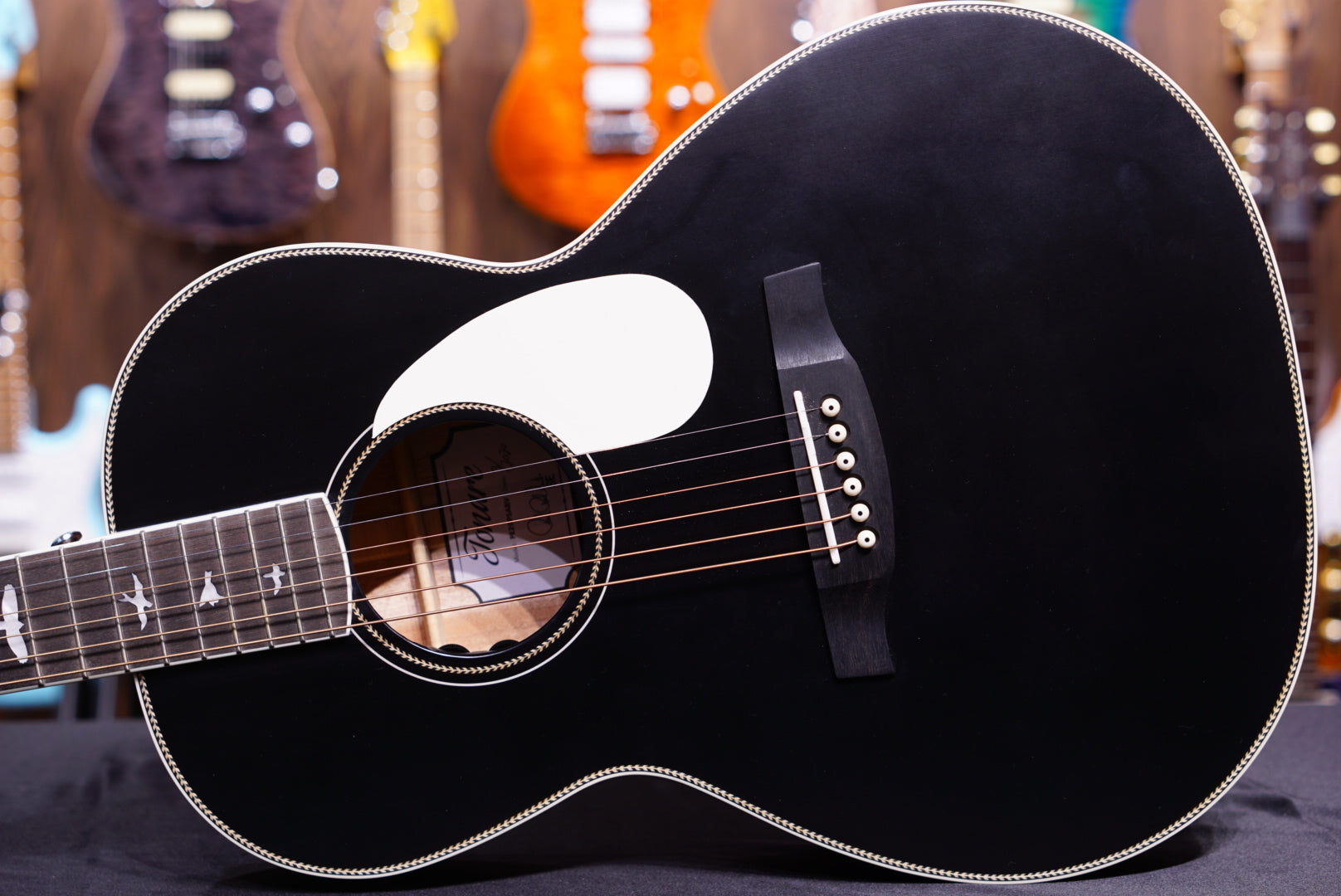 PRS Acoustic SE Parlor Black Satin Top - HIENDGUITAR PRS SE GUITAR