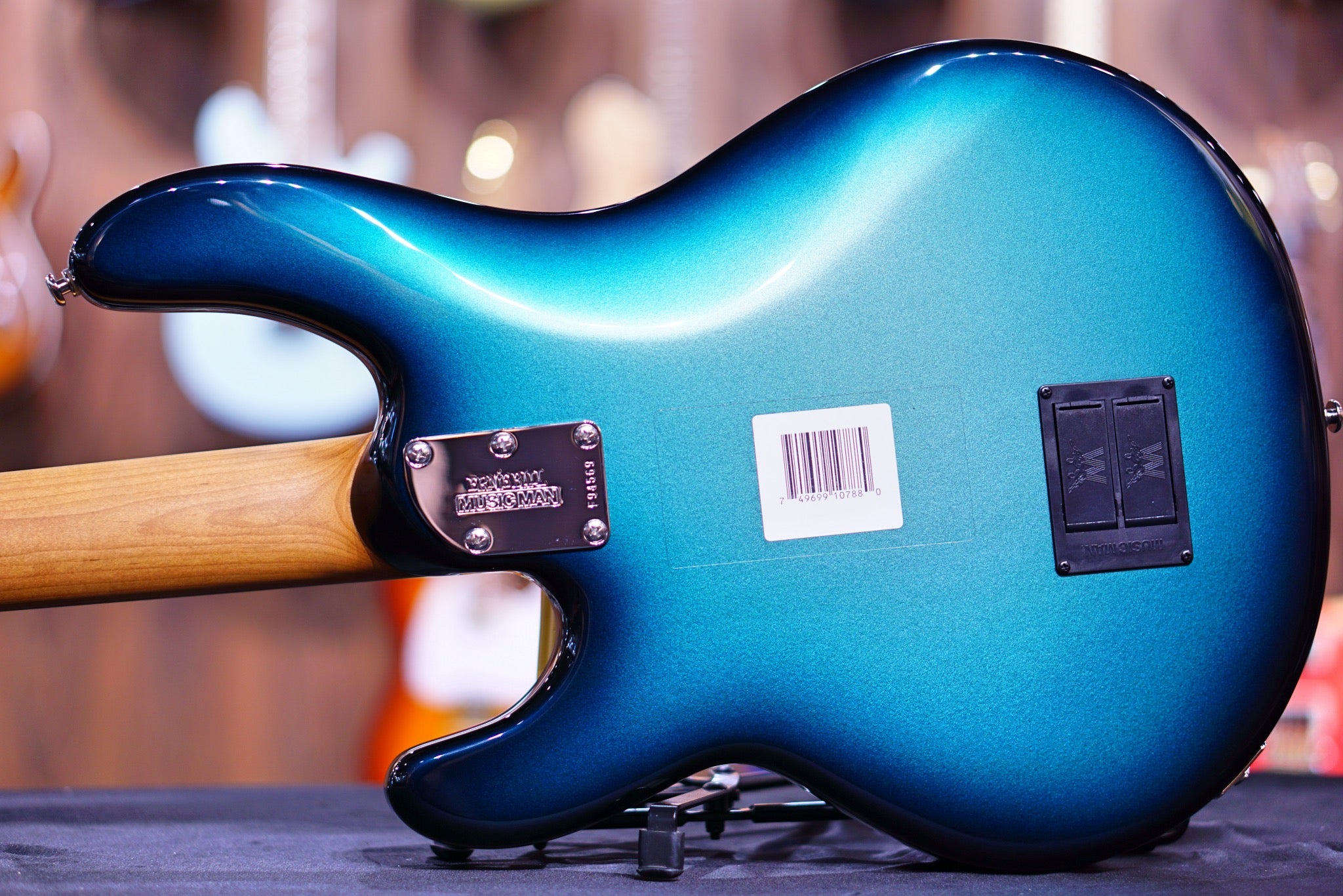 Ernie Ball Music Man StingRay Special 4 H Bass Guitar - Frost Green Pearl with Maple Fingerboard F94569 - HIENDGUITAR Musicman bass