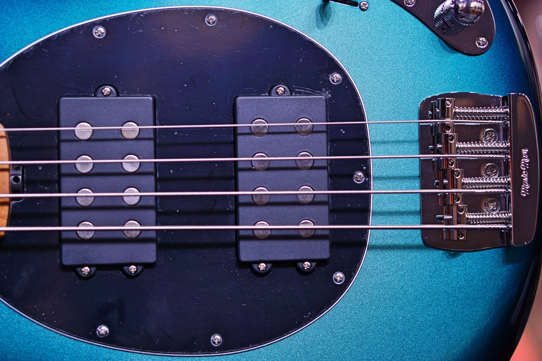 Ernie Ball Music Man StingRay Special 4 HH Bass Guitar - Frost Green Pearl F95748 - HIENDGUITAR Musicman bass