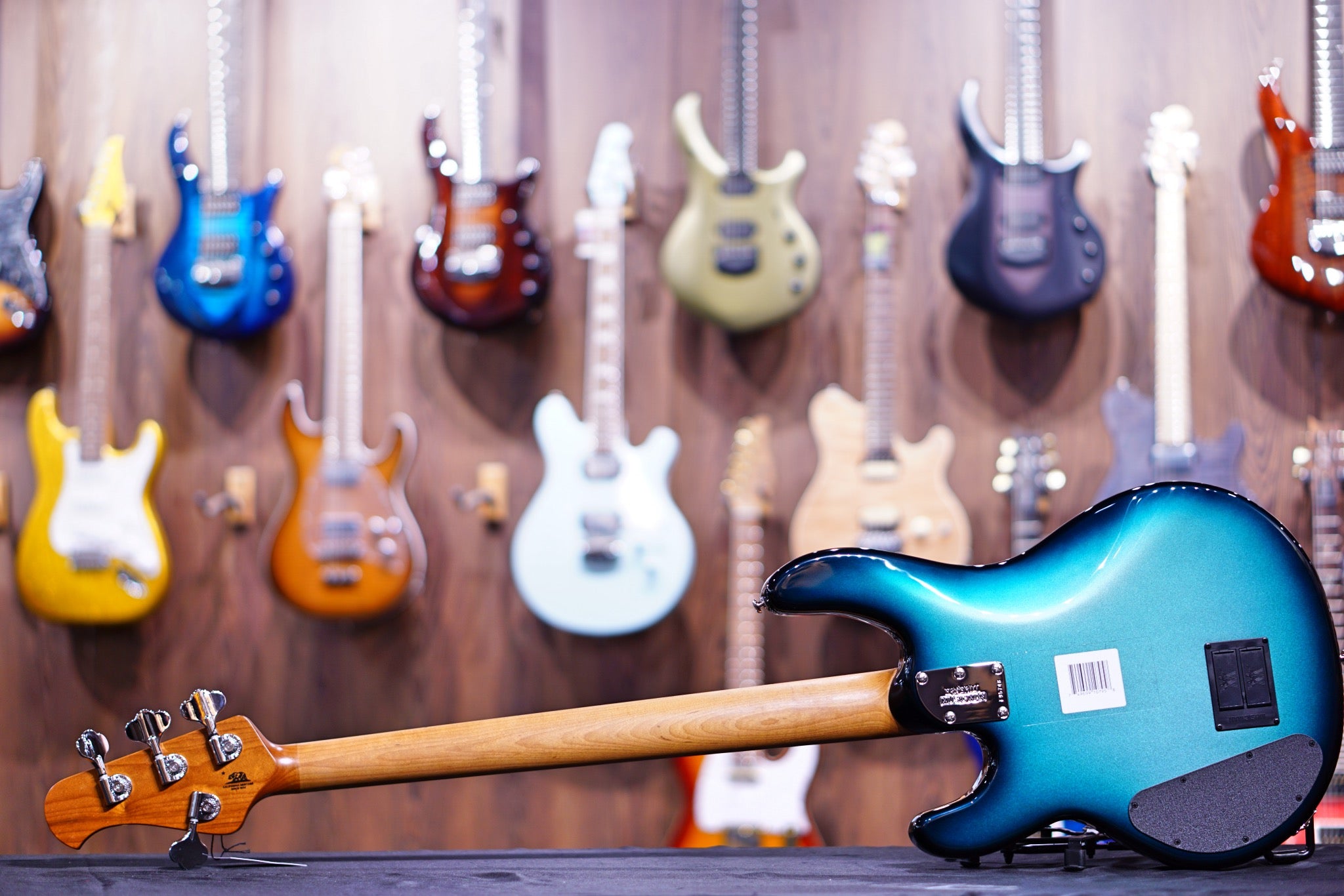 Ernie Ball Music Man StingRay Special 4 HH Bass Guitar - Frost Green Pearl F95748 - HIENDGUITAR Musicman bass