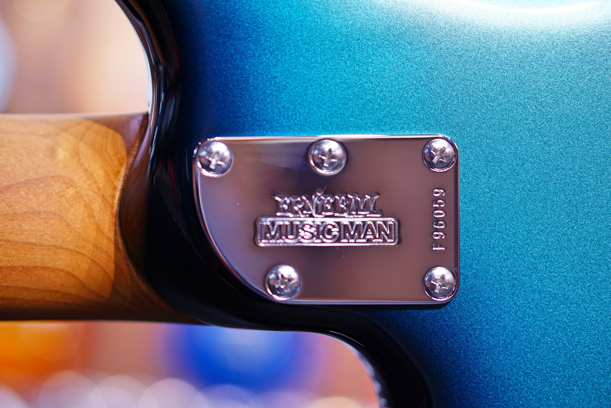 Ernie Ball Music Man StingRay Special 5 HH Bass Guitar - Frost Green Pearl F96059 - HIENDGUITAR Musicman bass