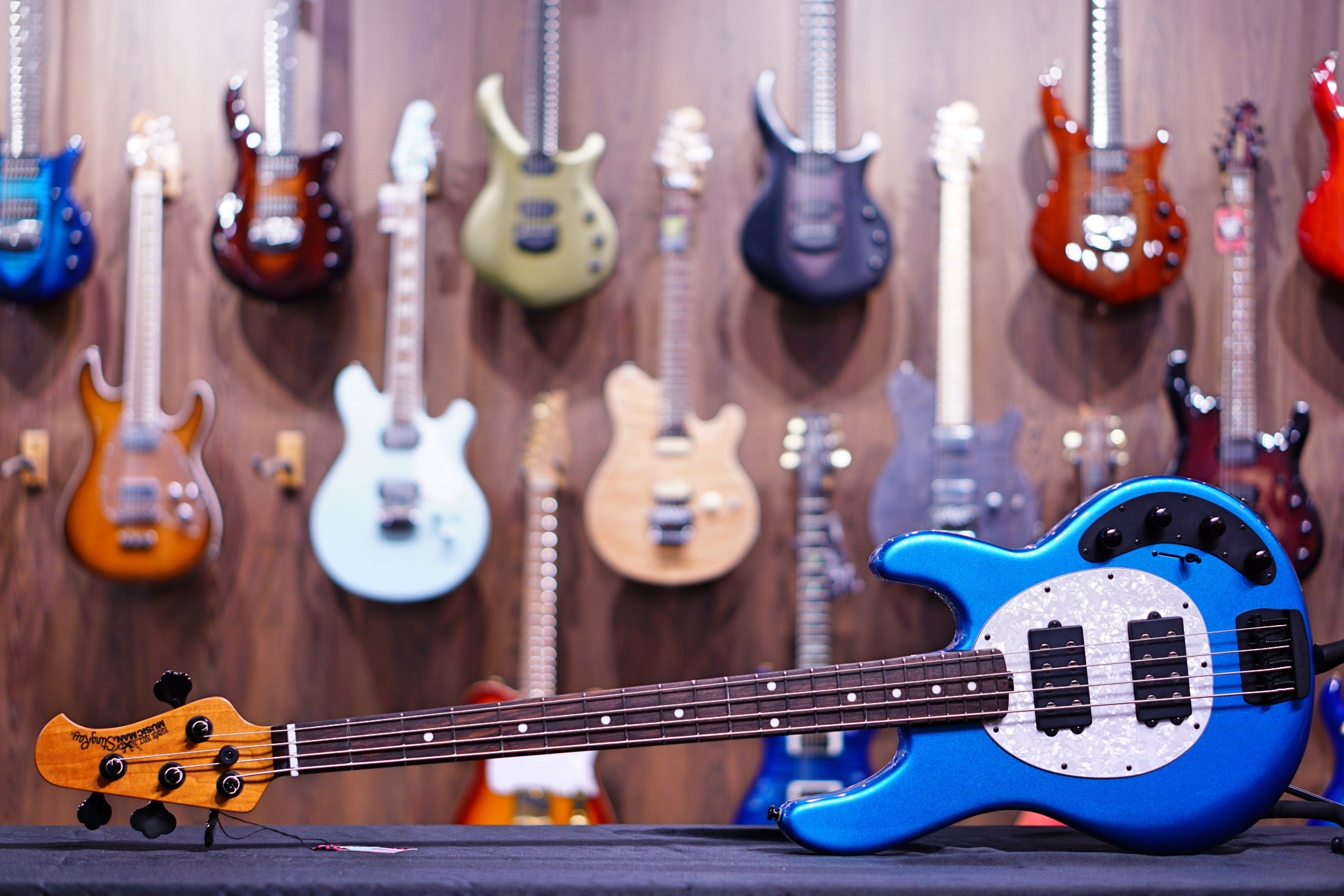 Ernie Ball Music Man StingRay Special 4 HH Bass Guitar - Speed Blue with Rosewood Fingerboard F96521 - HIENDGUITAR Musicman bass