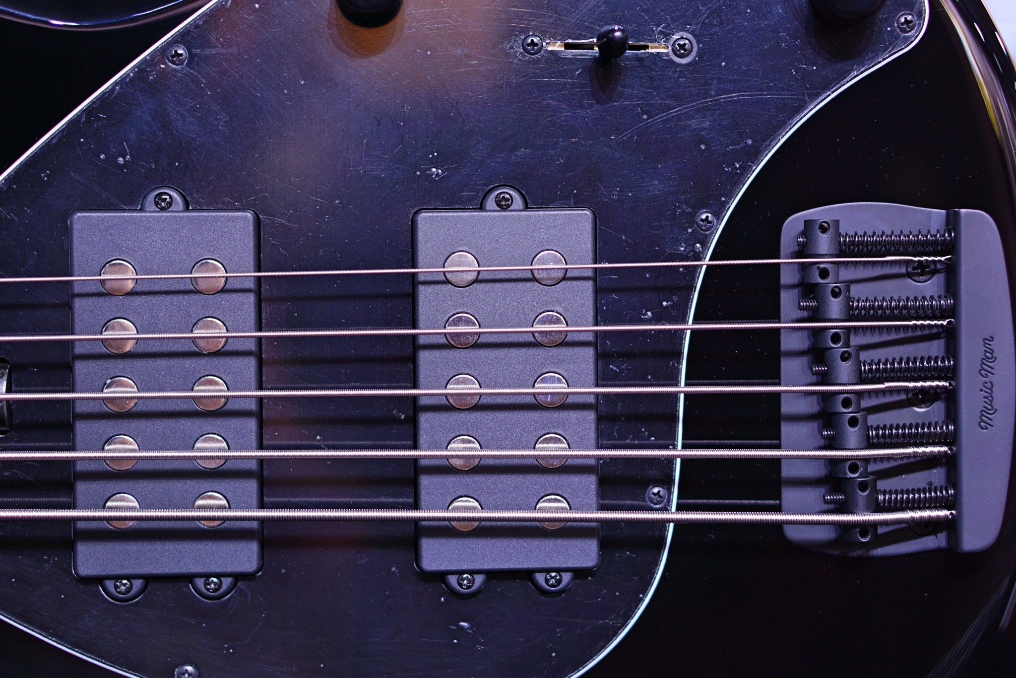 Ernie Ball Music Man StingRay Special 5 HH Bass Guitar - Black with Maple Fingerboard F97071 - HIENDGUITAR Musicman bass