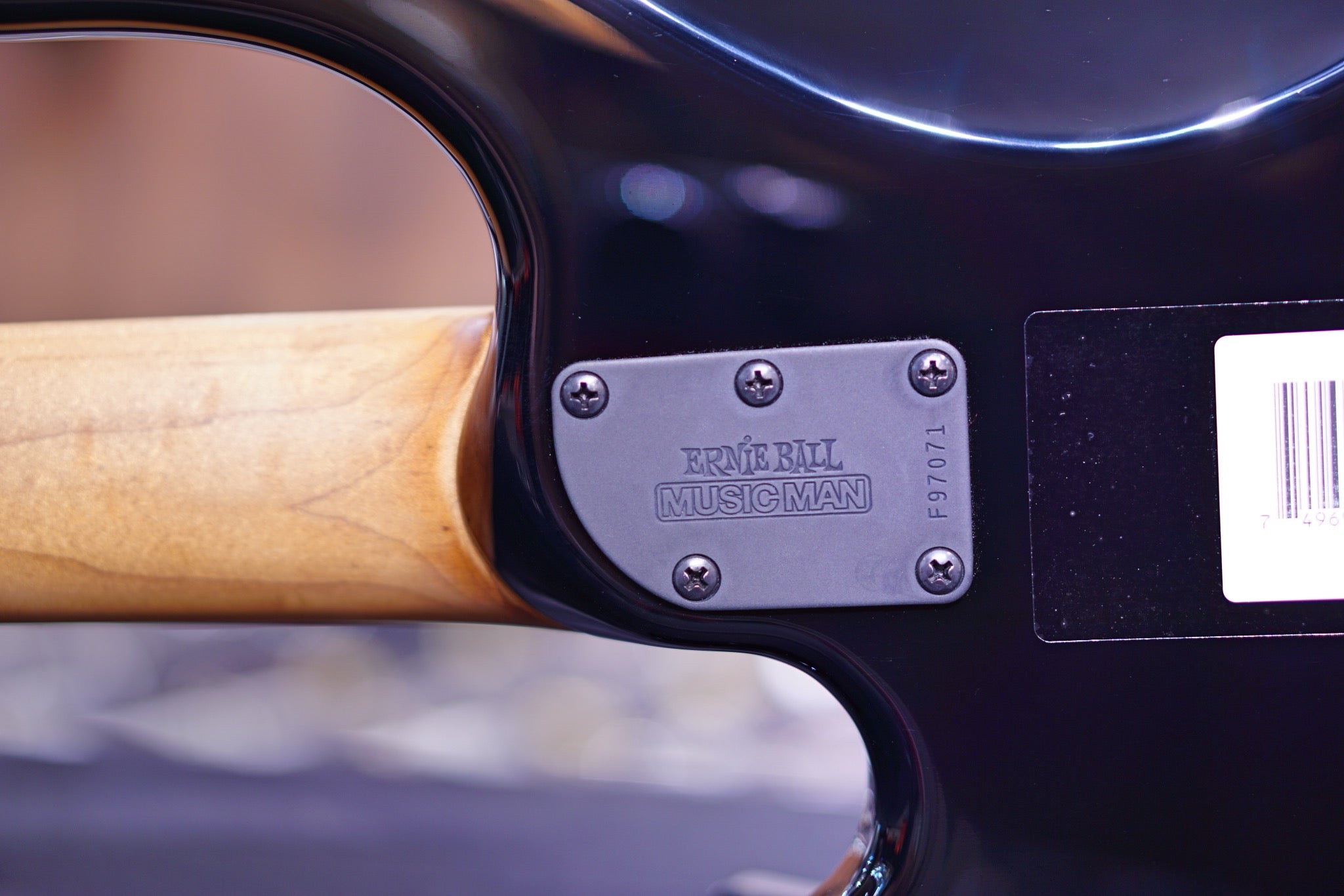 Ernie Ball Music Man StingRay Special 5 HH Bass Guitar - Black with Maple Fingerboard F97071 - HIENDGUITAR Musicman bass