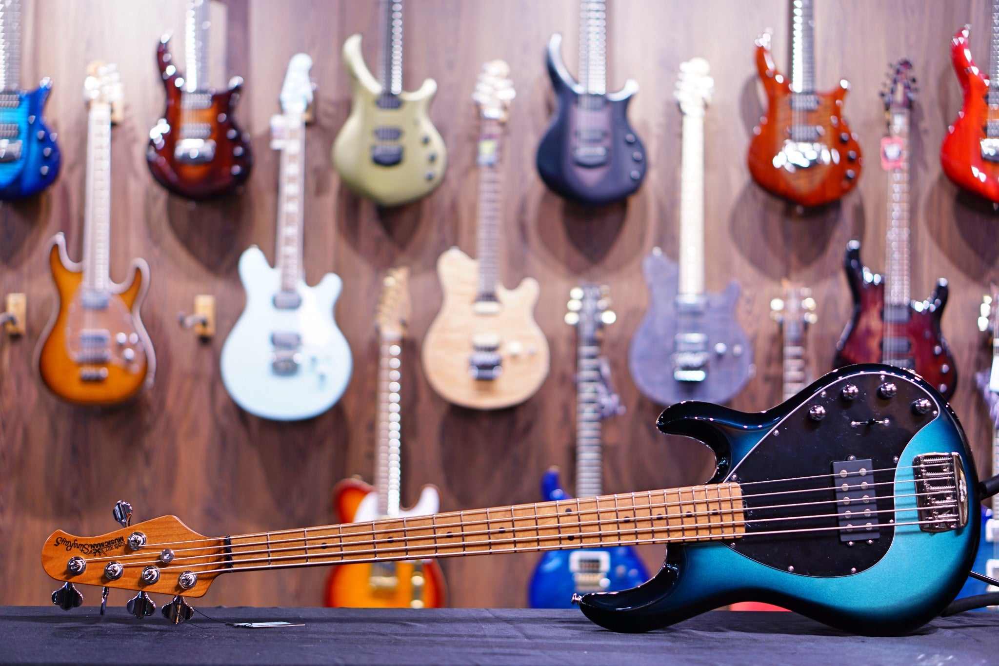 Ernie Ball Music Man StingRay Special 5 H Bass Guitar - Frost Green Pearl with Maple F95601 - HIENDGUITAR Musicman bass