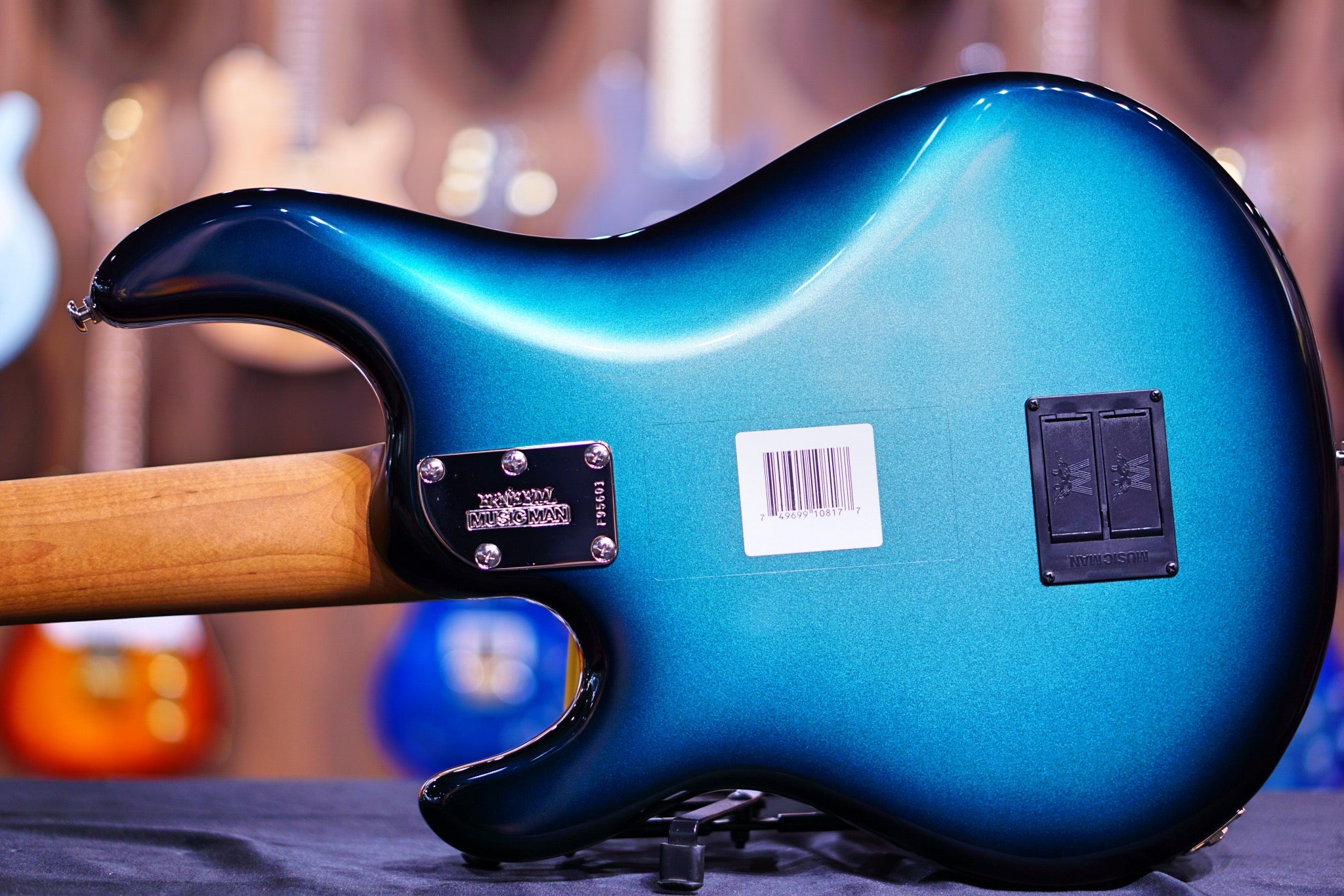 Ernie Ball Music Man StingRay Special 5 H Bass Guitar - Frost Green Pearl with Maple F95601 - HIENDGUITAR Musicman bass