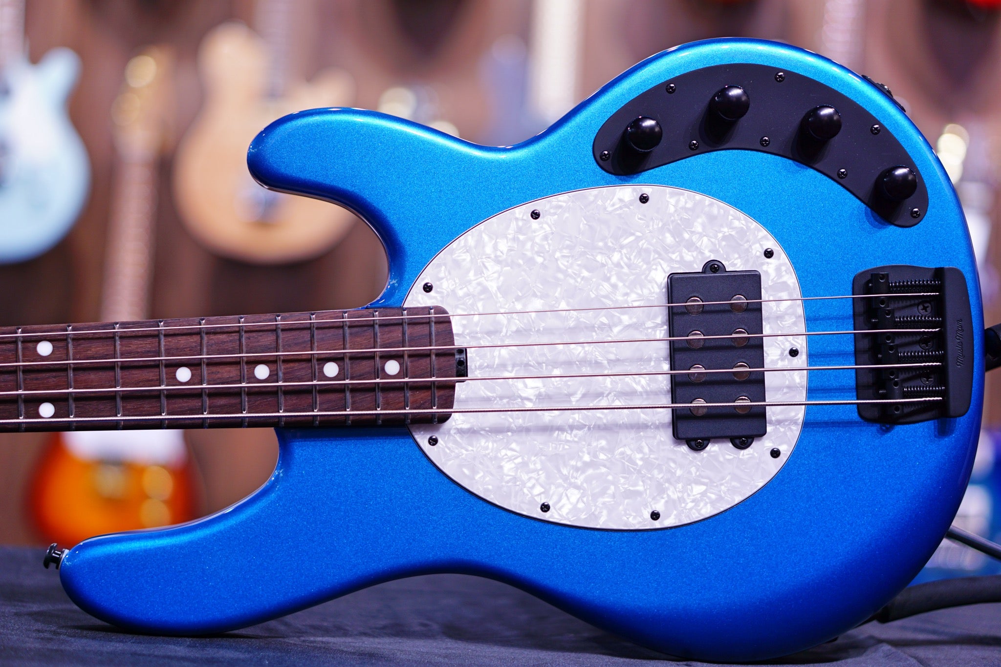 Ernie Ball Music Man StingRay Special 4 H Bass Guitar - Speed Blue with Rosewood Fingerboard F96542 - HIENDGUITAR Musicman bass