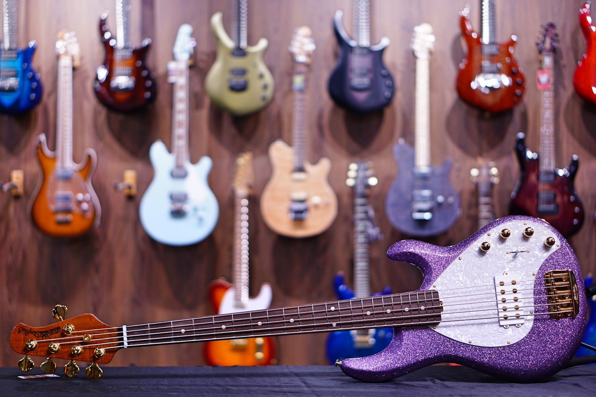Ernie Ball Music Man StingRay Special 5 H Bass Guitar - Amethyst Sparkle with Rosewood Fingerboard F94930 - HIENDGUITAR Musicman bass