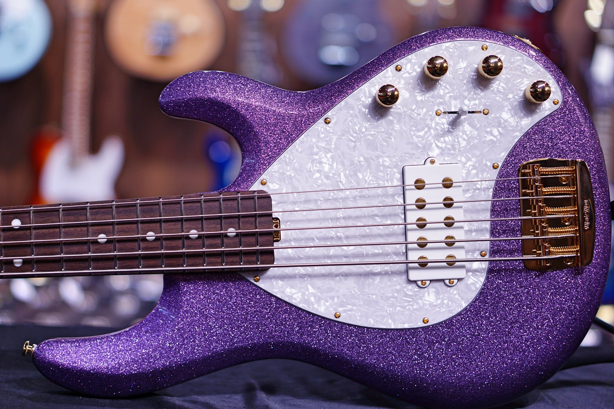 Ernie Ball Music Man StingRay Special 5 H Bass Guitar - Amethyst Sparkle with Rosewood Fingerboard F94930 - HIENDGUITAR Musicman bass