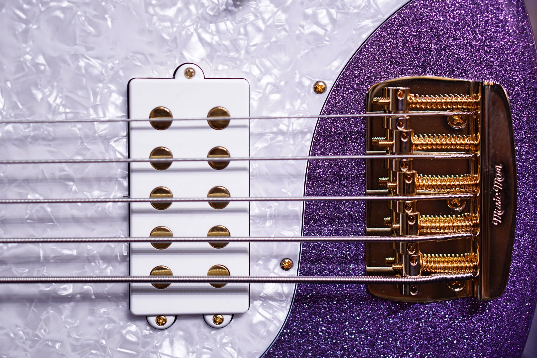 Ernie Ball Music Man StingRay Special 5 H Bass Guitar - Amethyst Sparkle with Rosewood Fingerboard F94930 - HIENDGUITAR Musicman bass