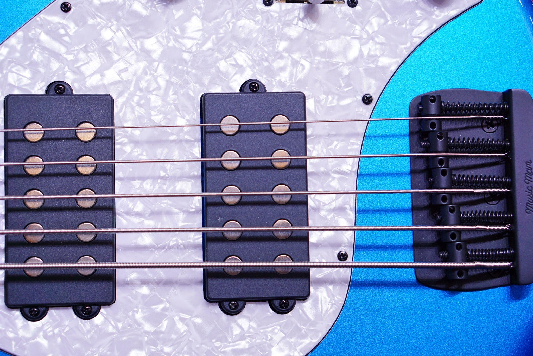 Ernie Ball Music Man StingRay Special 5 HH Bass Guitar - Speed Blue with Rosewood F96539Fingerboard - HIENDGUITAR Musicman bass