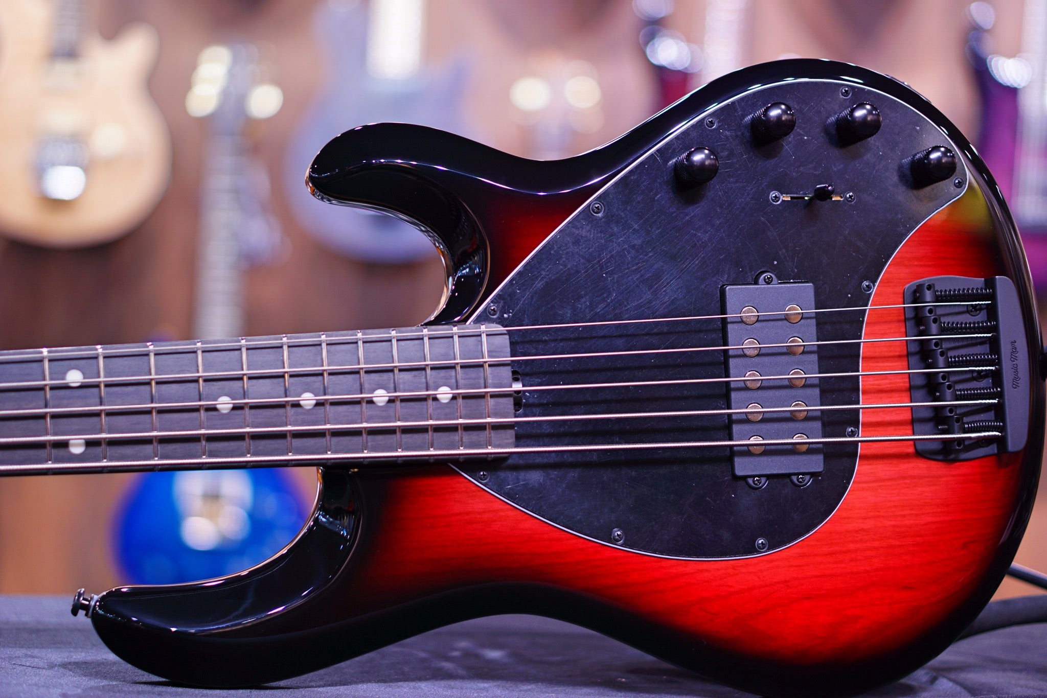 Ernie Ball Music Man StingRay Special 5 H Bass Guitar - Raspberry Burst with Ebony Fingerboard F96484 - HIENDGUITAR Musicman bass