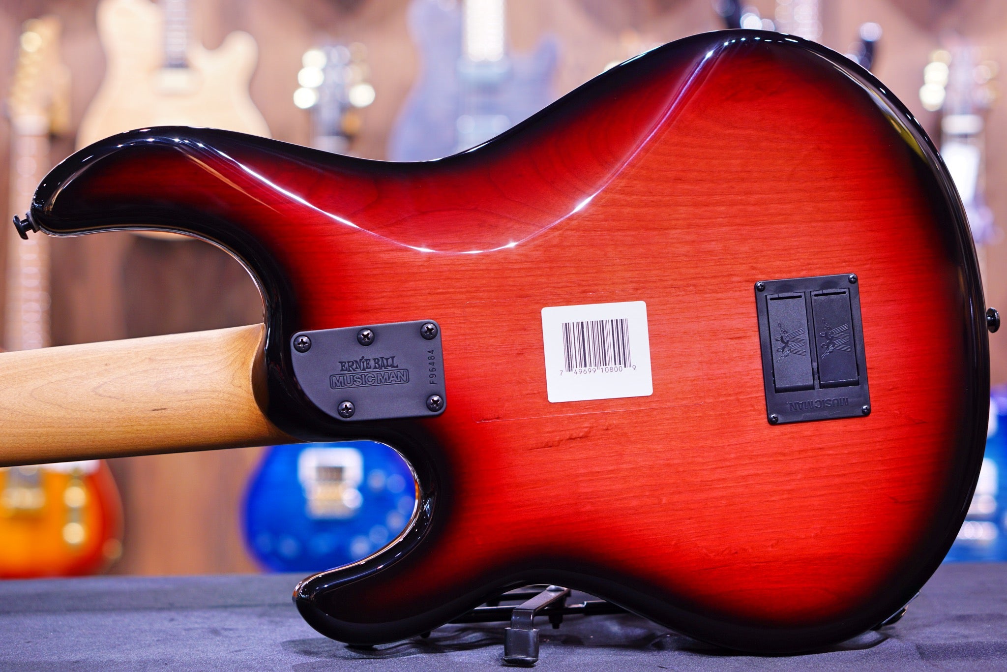 Ernie Ball Music Man StingRay Special 5 H Bass Guitar - Raspberry Burst with Ebony Fingerboard F96484 - HIENDGUITAR Musicman bass