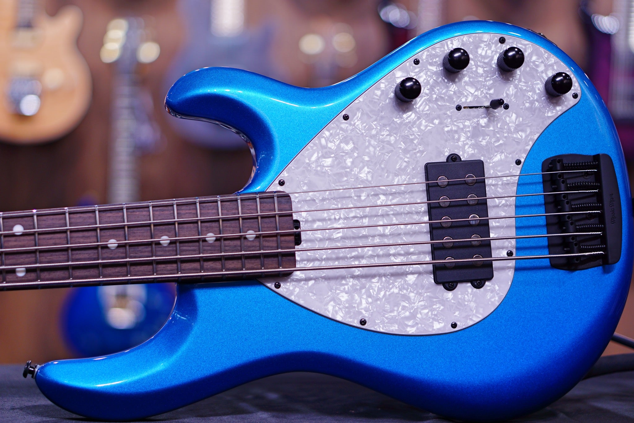 Ernie Ball Music Man StingRay Special 5 Bass Guitar - Speed Blue with Rosewood Fingerboard F96541 - HIENDGUITAR Musicman bass