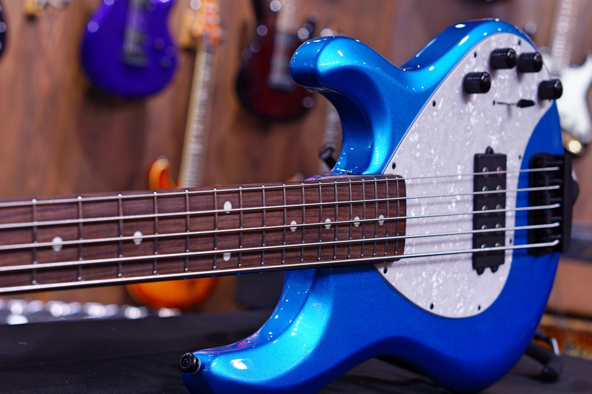 Ernie Ball Music Man StingRay Special 5 Bass Guitar - Speed Blue with Rosewood Fingerboard F96541 - HIENDGUITAR Musicman bass