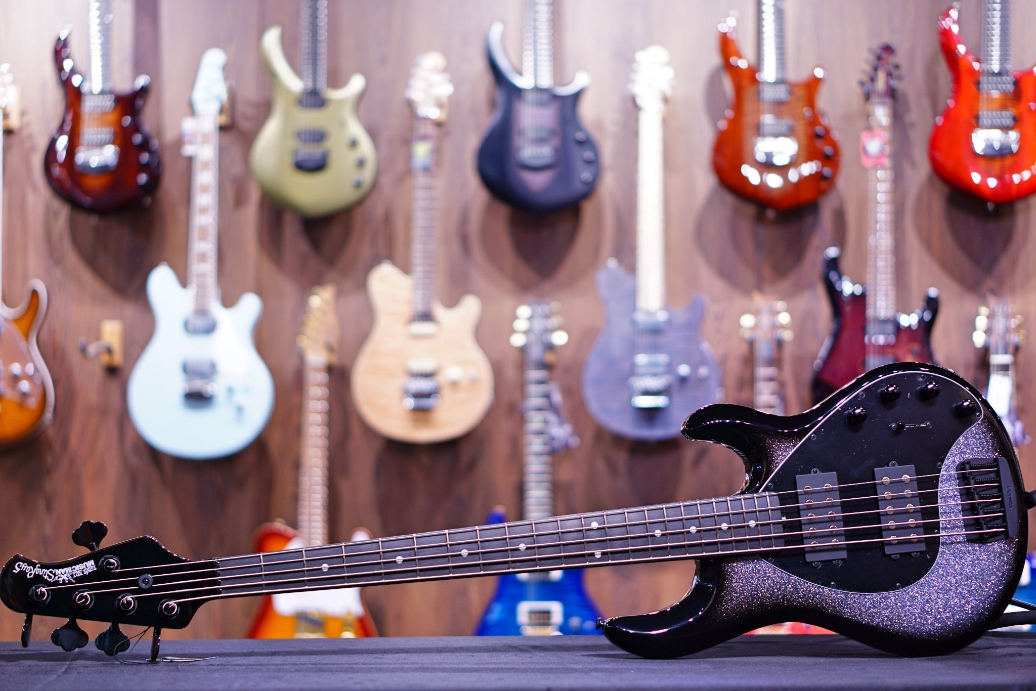 Ernie Ball Music Man StingRay Special 5 HH Bass Guitar - Smoked Chrome with Ebony F96546 Fingerboard - HIENDGUITAR Musicman bass