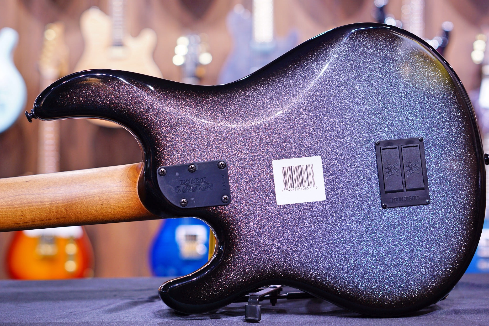 Ernie Ball Music Man StingRay Special 5 HH Bass Guitar - Smoked Chrome with Ebony F96546 Fingerboard - HIENDGUITAR Musicman bass