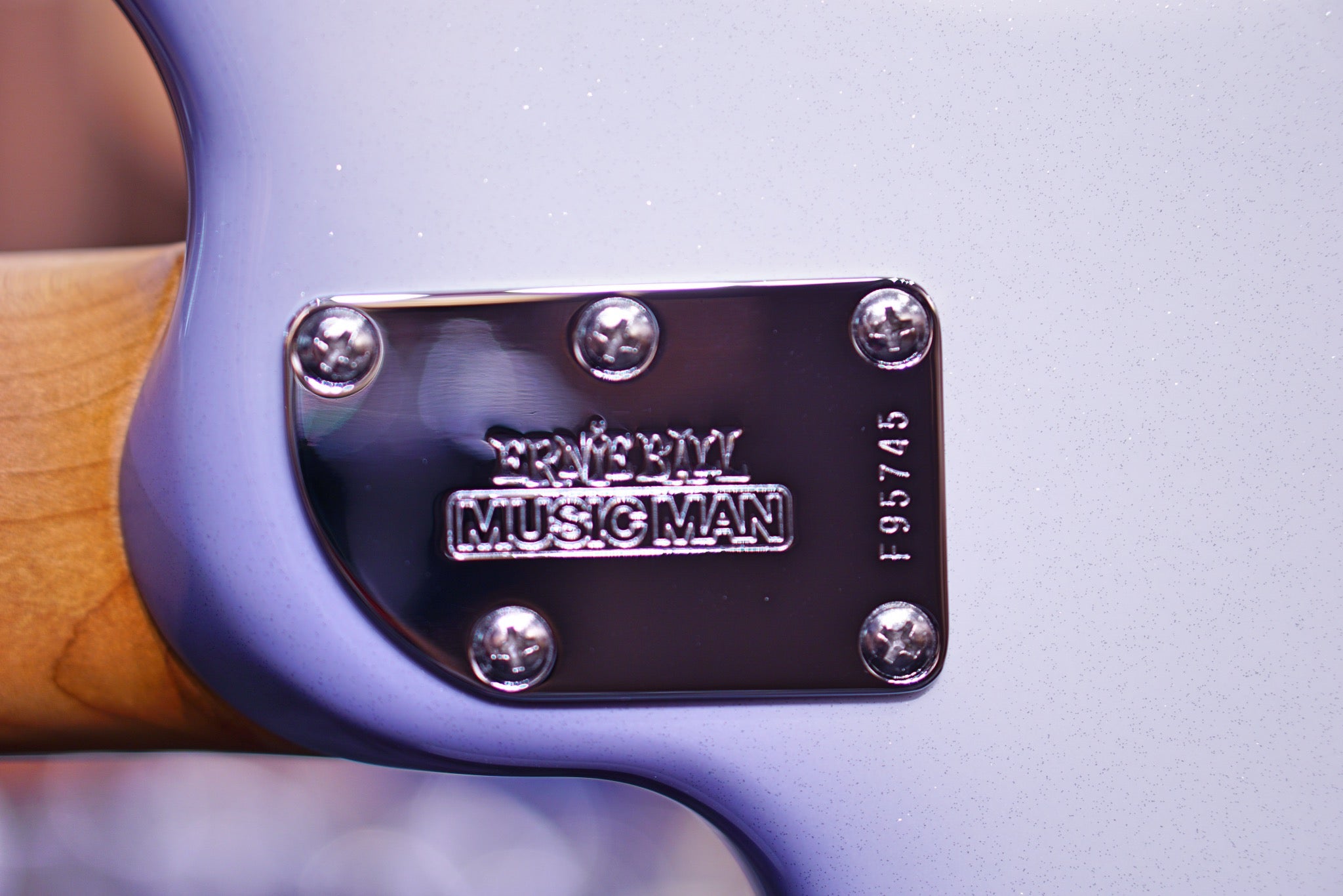 Ernie Ball Music Man StingRay Special 5 H Bass Guitar - Snowy Night with Maple Fingerboard F95745 - HIENDGUITAR Musicman bass