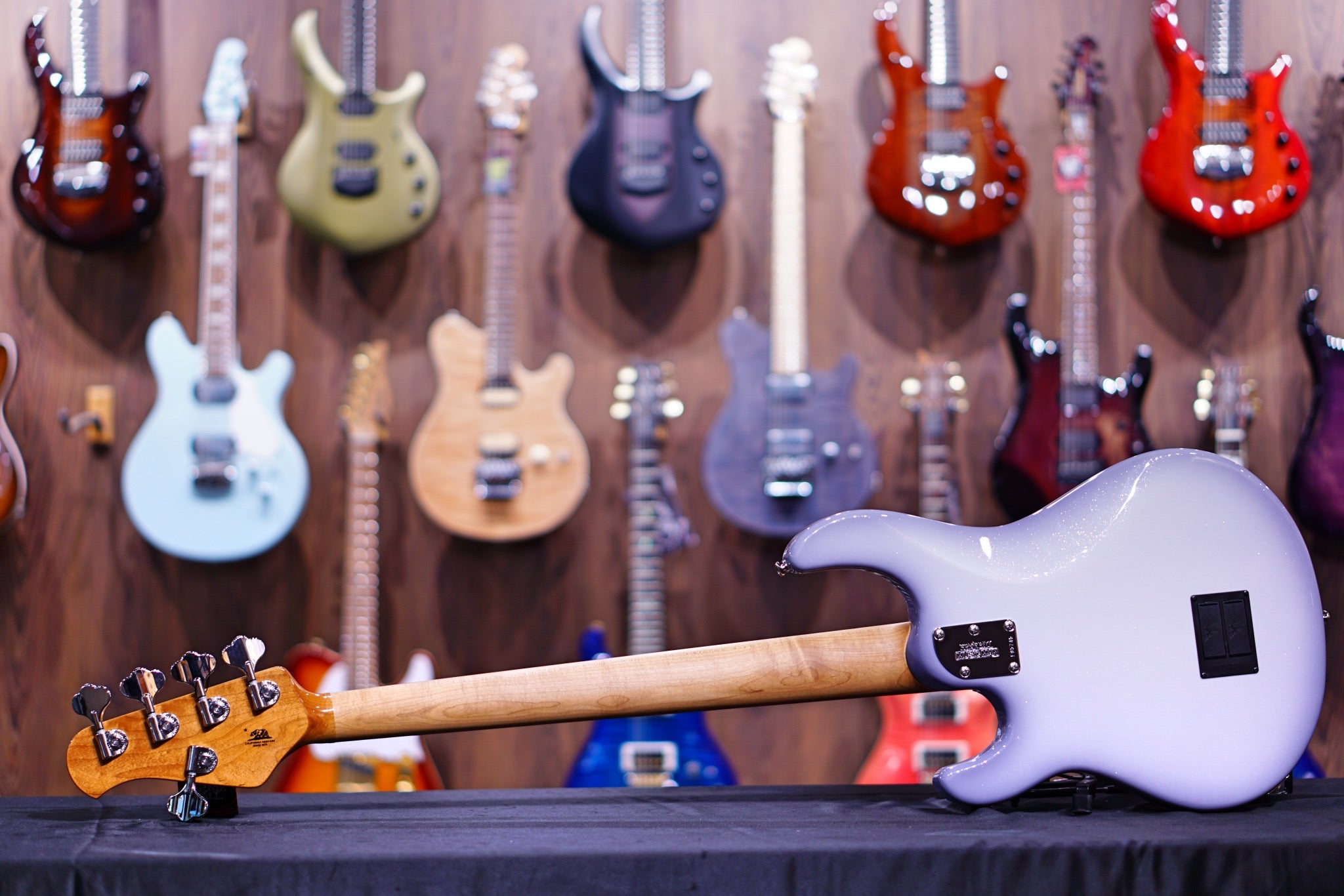 Ernie Ball Music Man StingRay Special 5 H Bass Guitar - Snowy Night with Maple Fingerboard F95745 - HIENDGUITAR Musicman bass